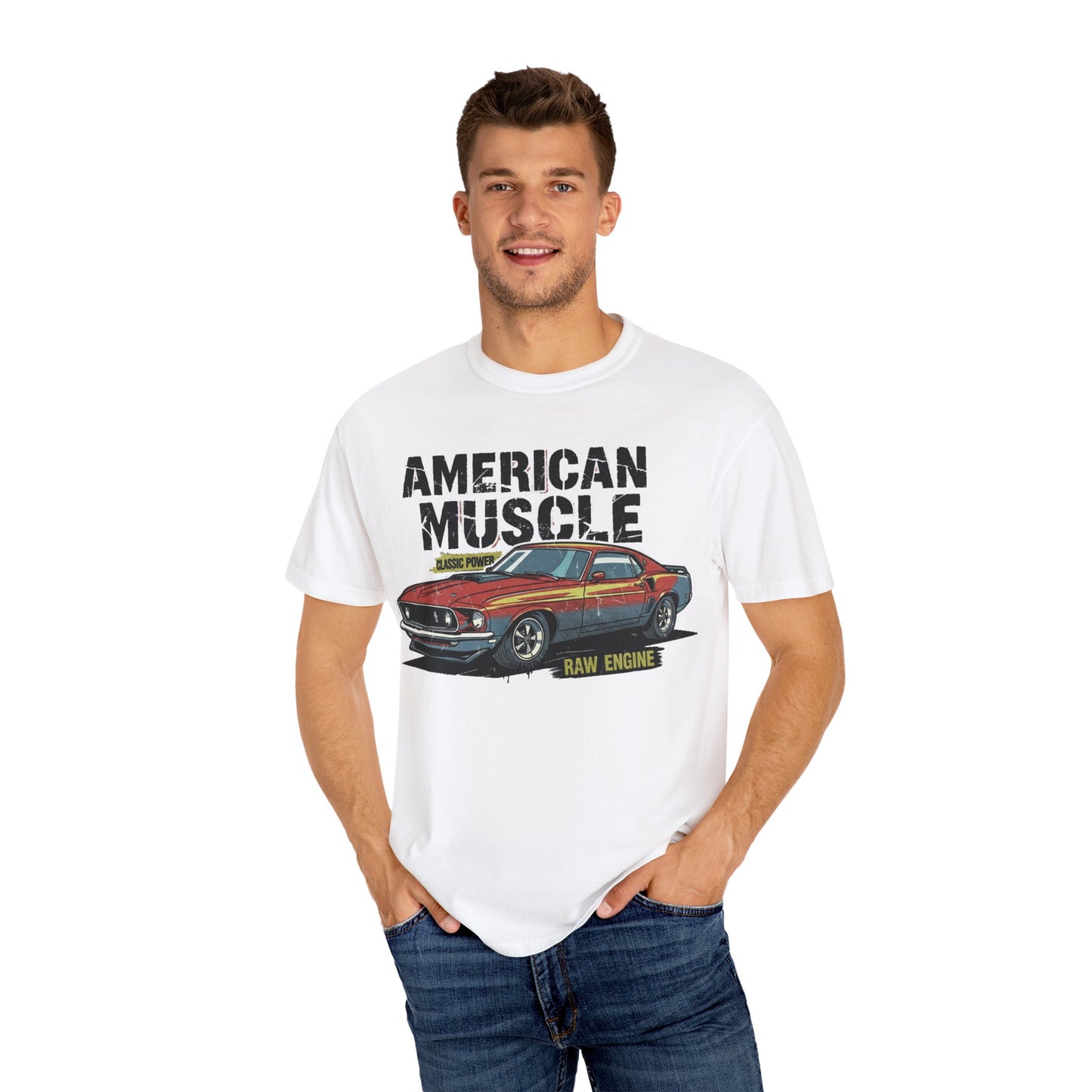 American Muscle T-Shirt, Unisex Garage Tee, Vintage Car Apparel, Auto Enthusiast Gift, Classic Car Clothing
