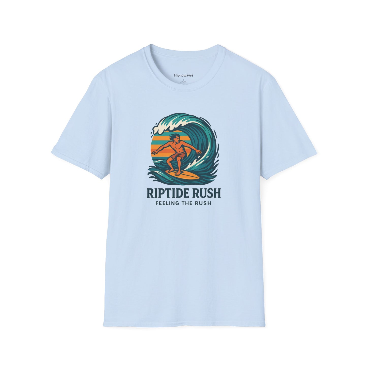 Unisex Surfing T-Shirt - Riptide Rush, Beachwear, Casual Apparel, Gift for Surfers, Summer Vibe