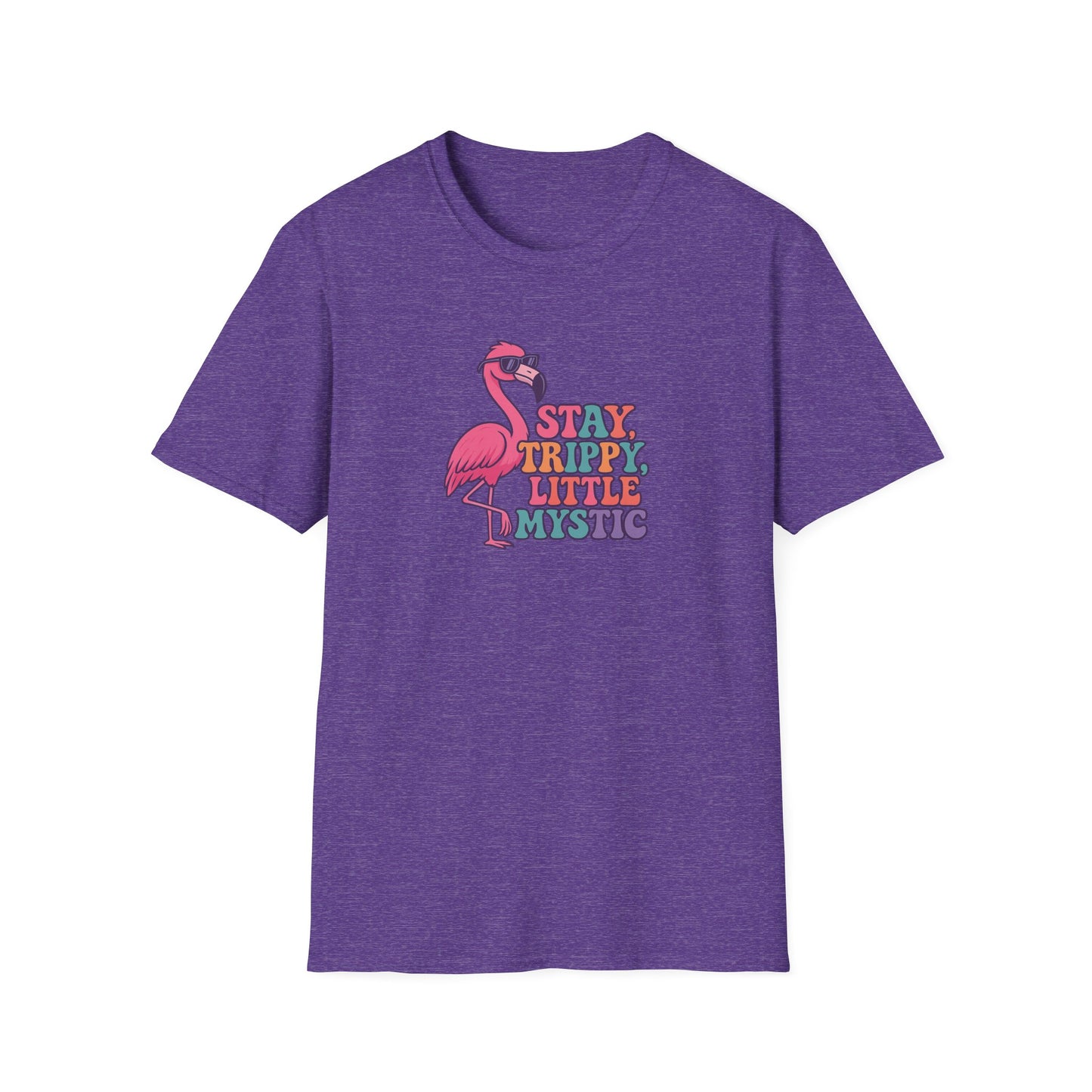 Stay Trippy Little Mystic T-Shirt | Fun Flamingo Tee, Boho Vibes, Summer Style, Gift for Her, Chill Outwear, Festival Apparel