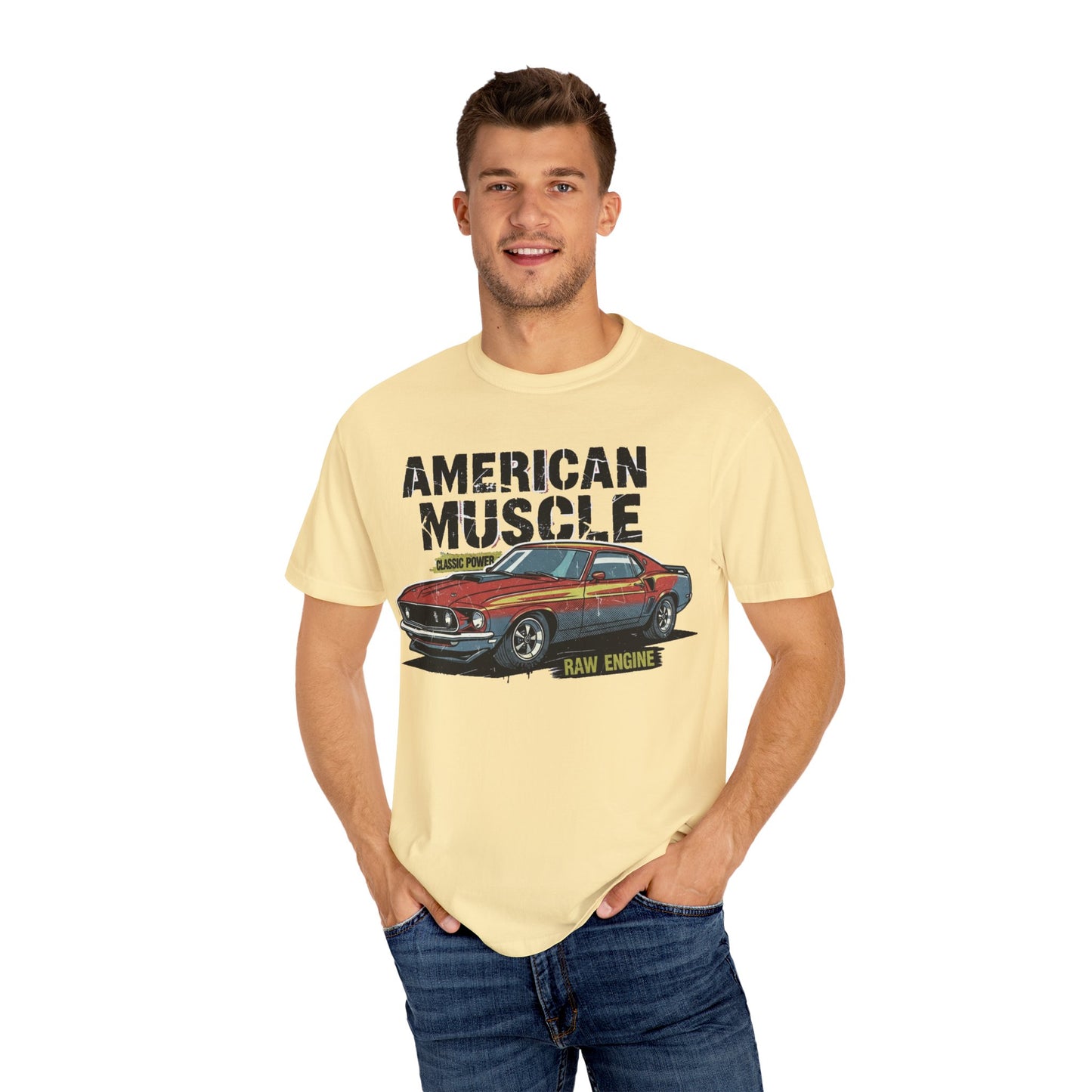 American Muscle T-Shirt, Unisex Garage Tee, Vintage Car Apparel, Auto Enthusiast Gift, Classic Car Clothing