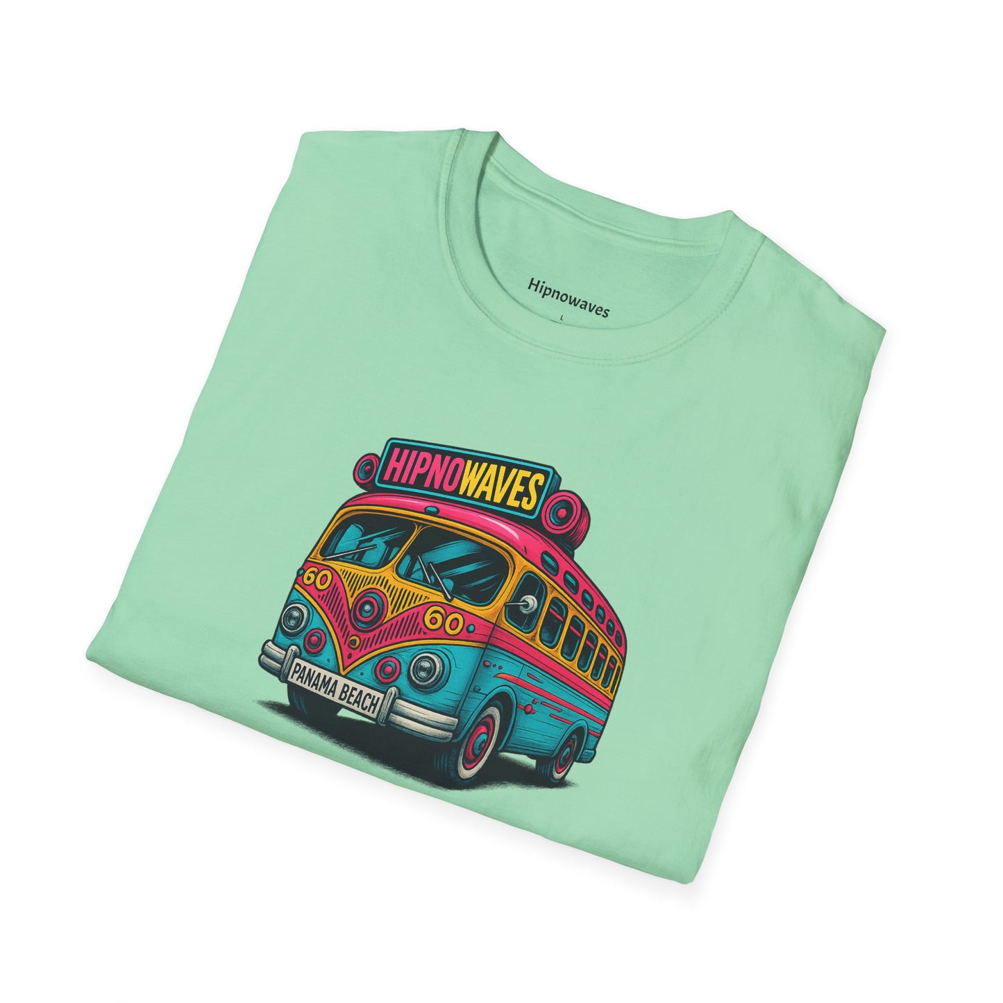 Retro Beach Bus T-Shirt, Fun Graphic Tee, Unisex Summer Shirt, Vacation Gift, Hipno Waves Apparel