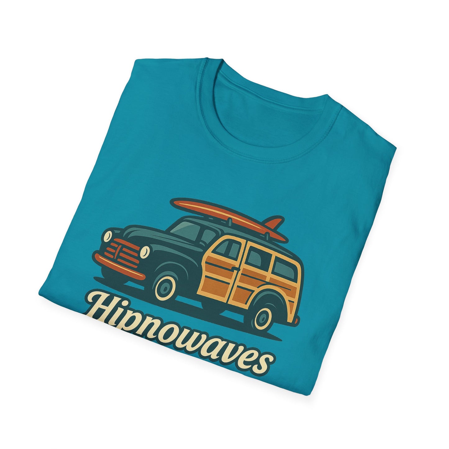 Retro Surf Vibes Unisex Softstyle T-Shirt, Beachwear, Vacation Tee, Gift for Surf Lovers, Summer Style, Cool Graphics Shirt