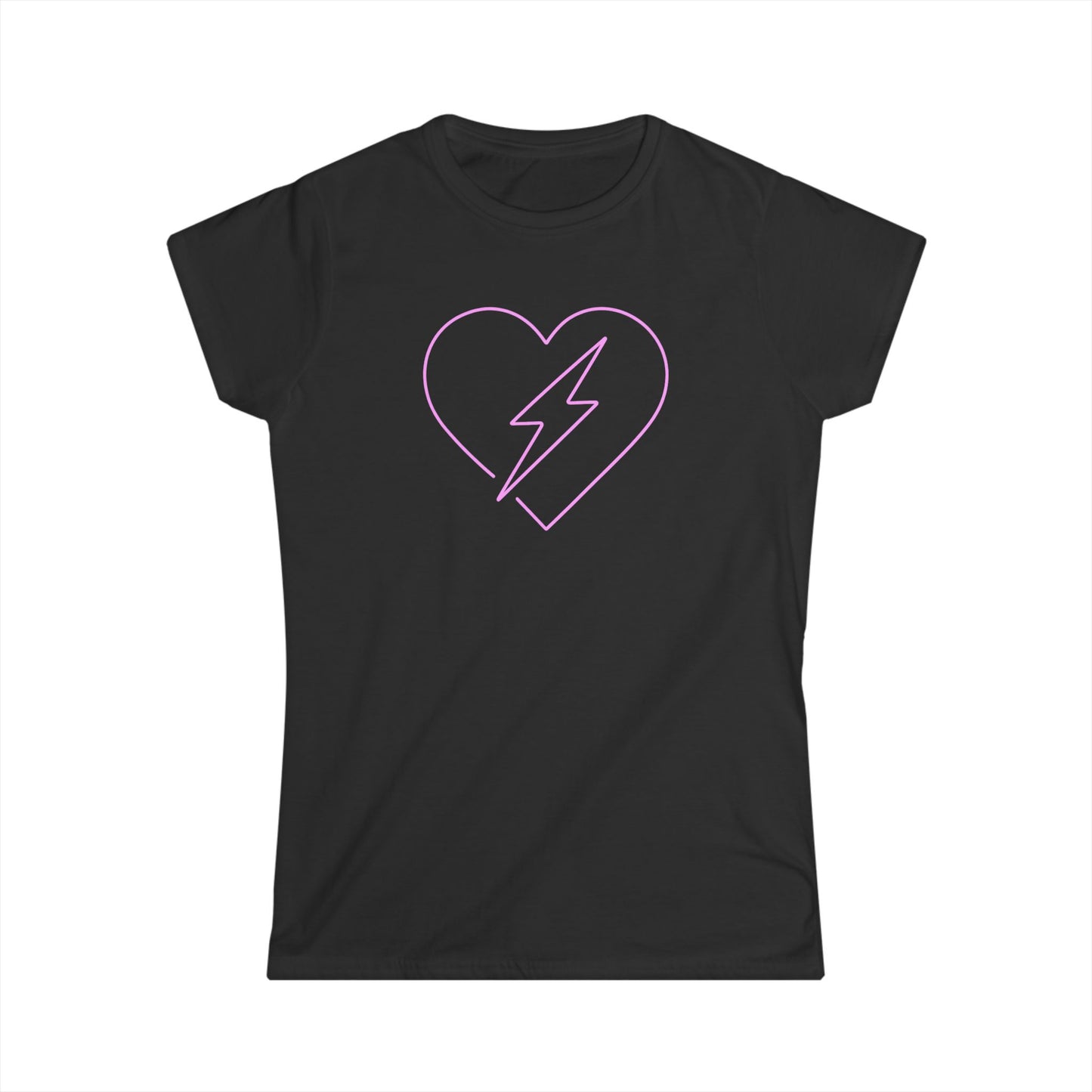 Lightning Heart Women's T-Shirt, Cute Casual Tee, Gift for Her, Spring Fashion, Birthday Gift, Summer Top, Graphic Tee