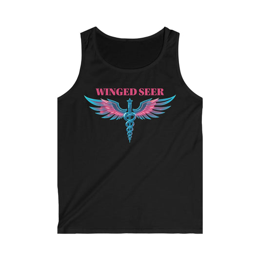 Men's Winged Seer Tank Top | Boho Style Tee, Gym Wear, Festival Fashion, Spiritual Gift, Casual Summer Outfit