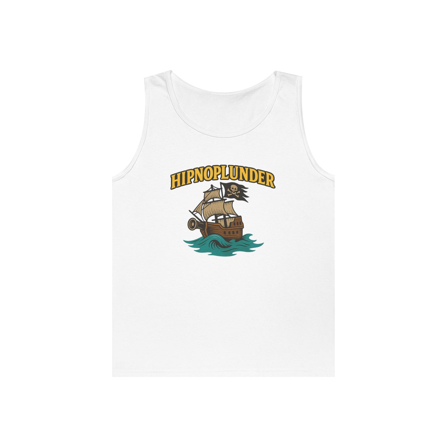 HipnoPlunder Pirate Tank Top | Unisex Cotton Summer Tee, Nautical T-Shirt, Beachwear, Gift for Pirates, Funny Vacation Apparel