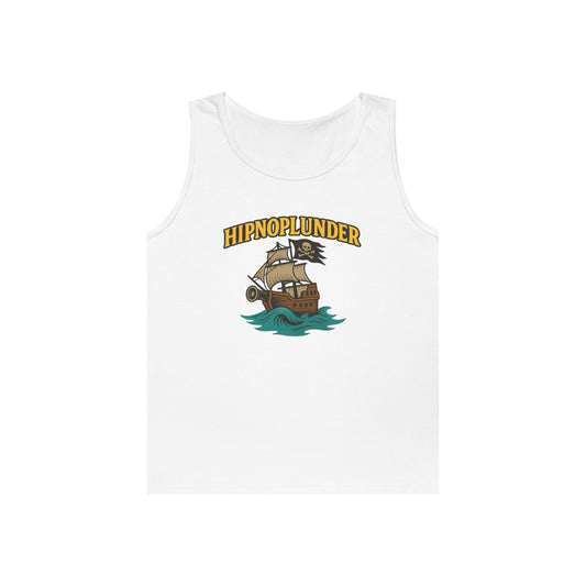 HipnoPlunder Pirate Tank Top | Unisex Cotton Summer Tee, Nautical T-Shirt, Beachwear, Gift for Pirates, Funny Vacation Apparel