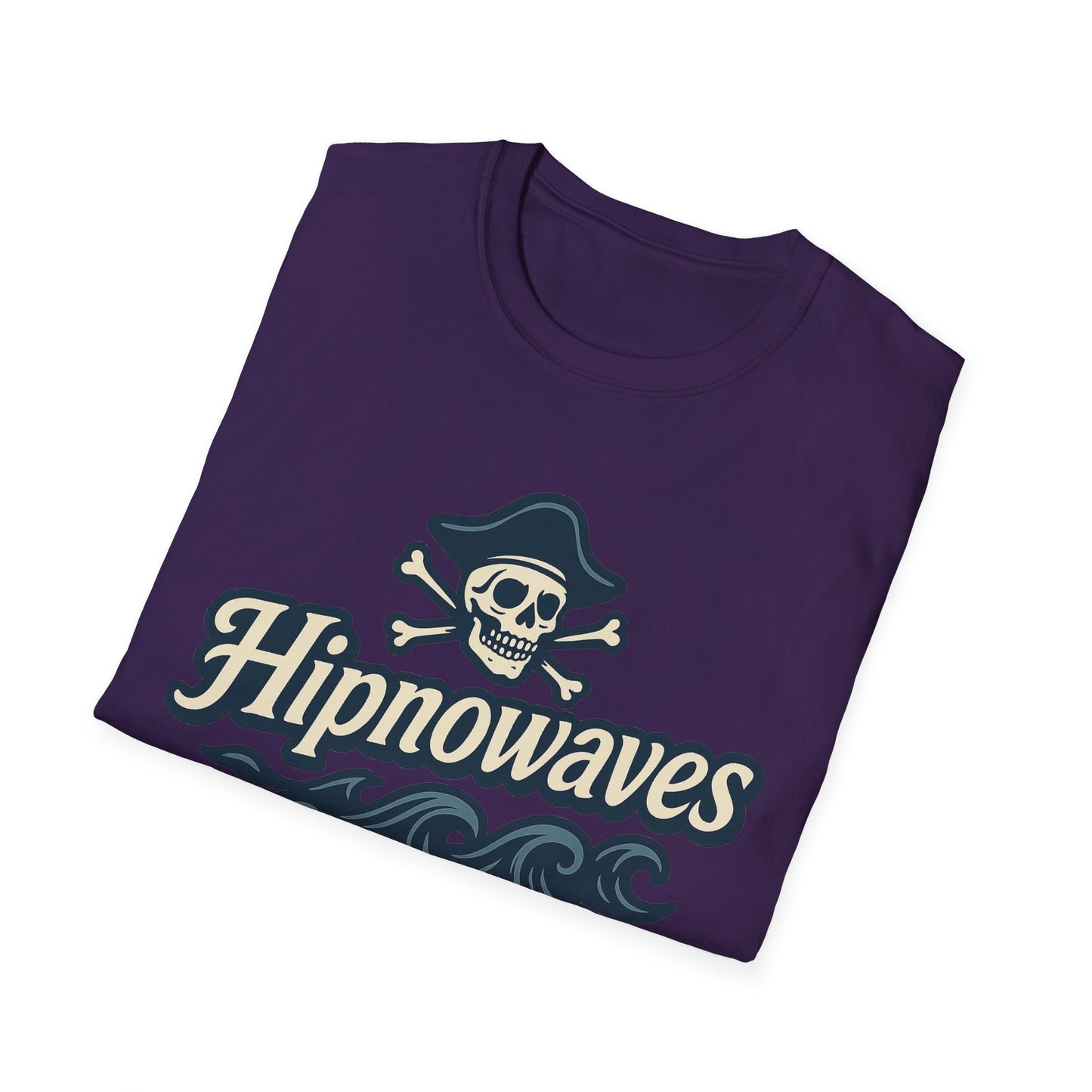Hipnowaves Pirate T-Shirt, Unisex Softstyle Tee for Beach Lovers, Casual Wear, Gift for Sailors, Summer Adventure Shirt