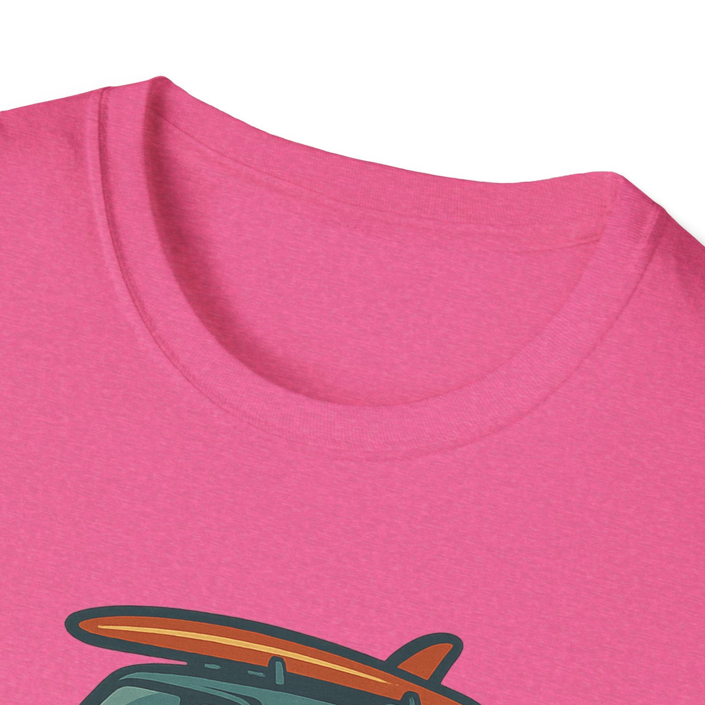 Retro Surf Vibes Unisex Softstyle T-Shirt, Beachwear, Vacation Tee, Gift for Surf Lovers, Summer Style, Cool Graphics Shirt