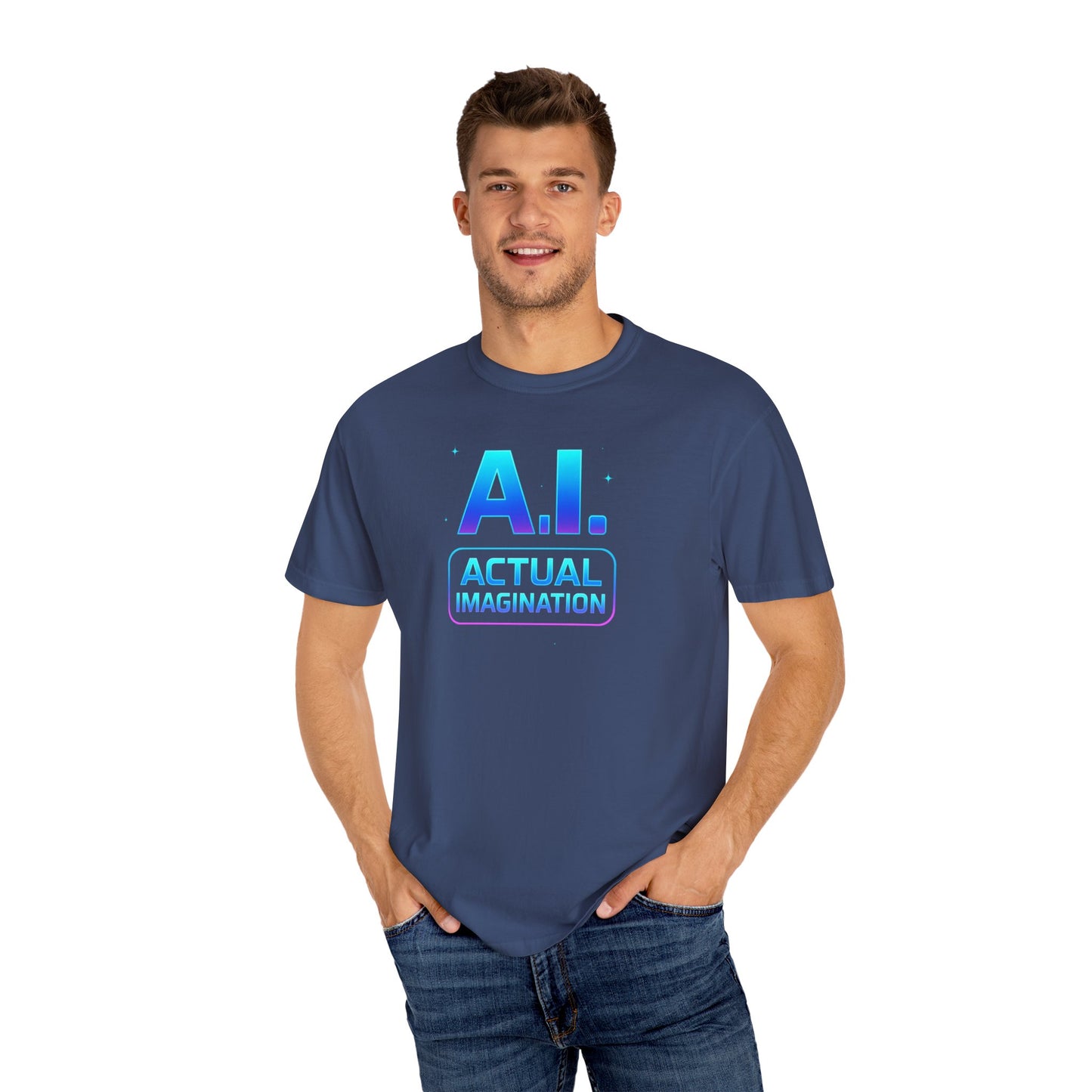 A.I. Actual Imagination, Unisex Graphic Tee -  Casual Shirt, Gift for Tech Lovers, Trendy Everyday Wear