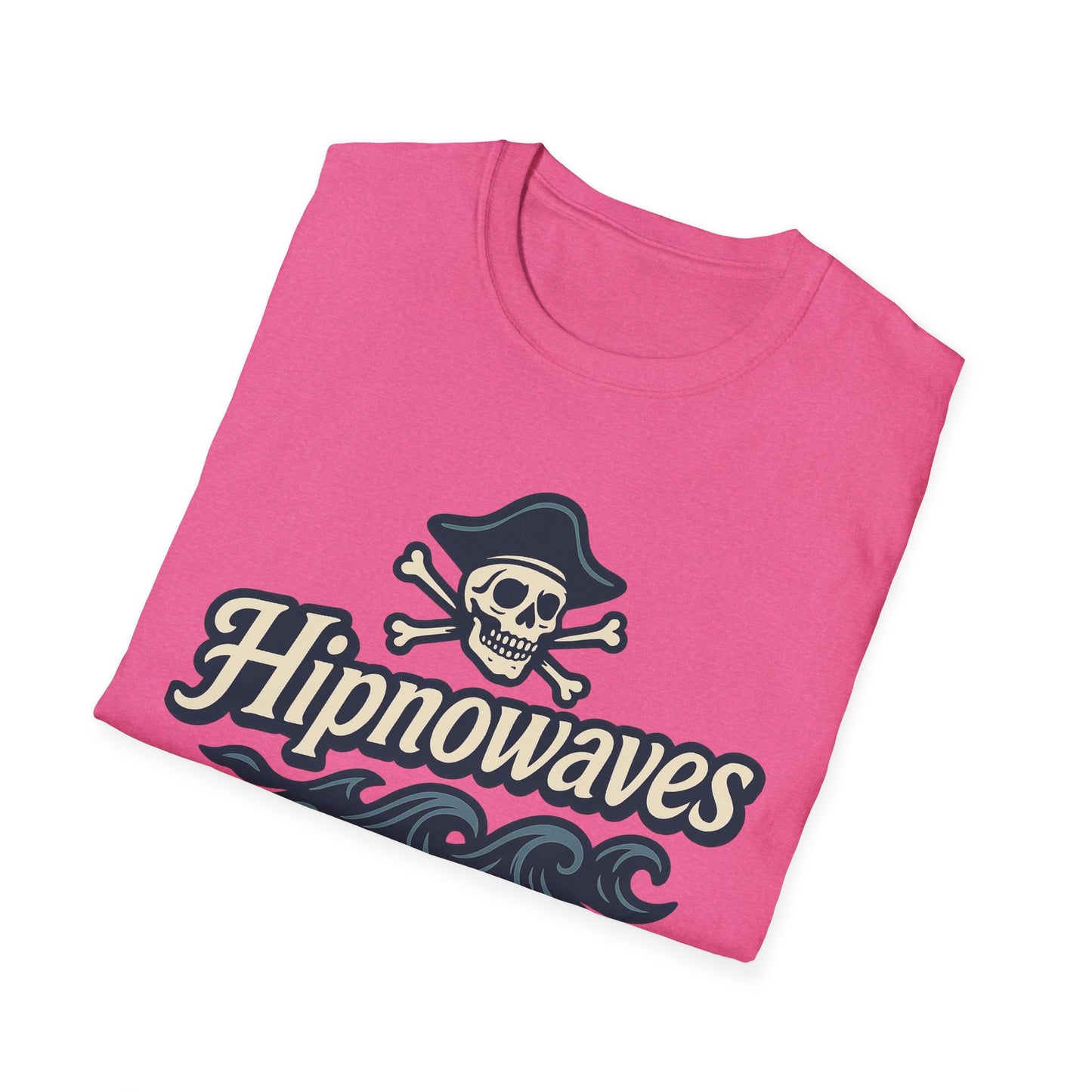 Hipnowaves Pirate T-Shirt, Unisex Softstyle Tee for Beach Lovers, Casual Wear, Gift for Sailors, Summer Adventure Shirt