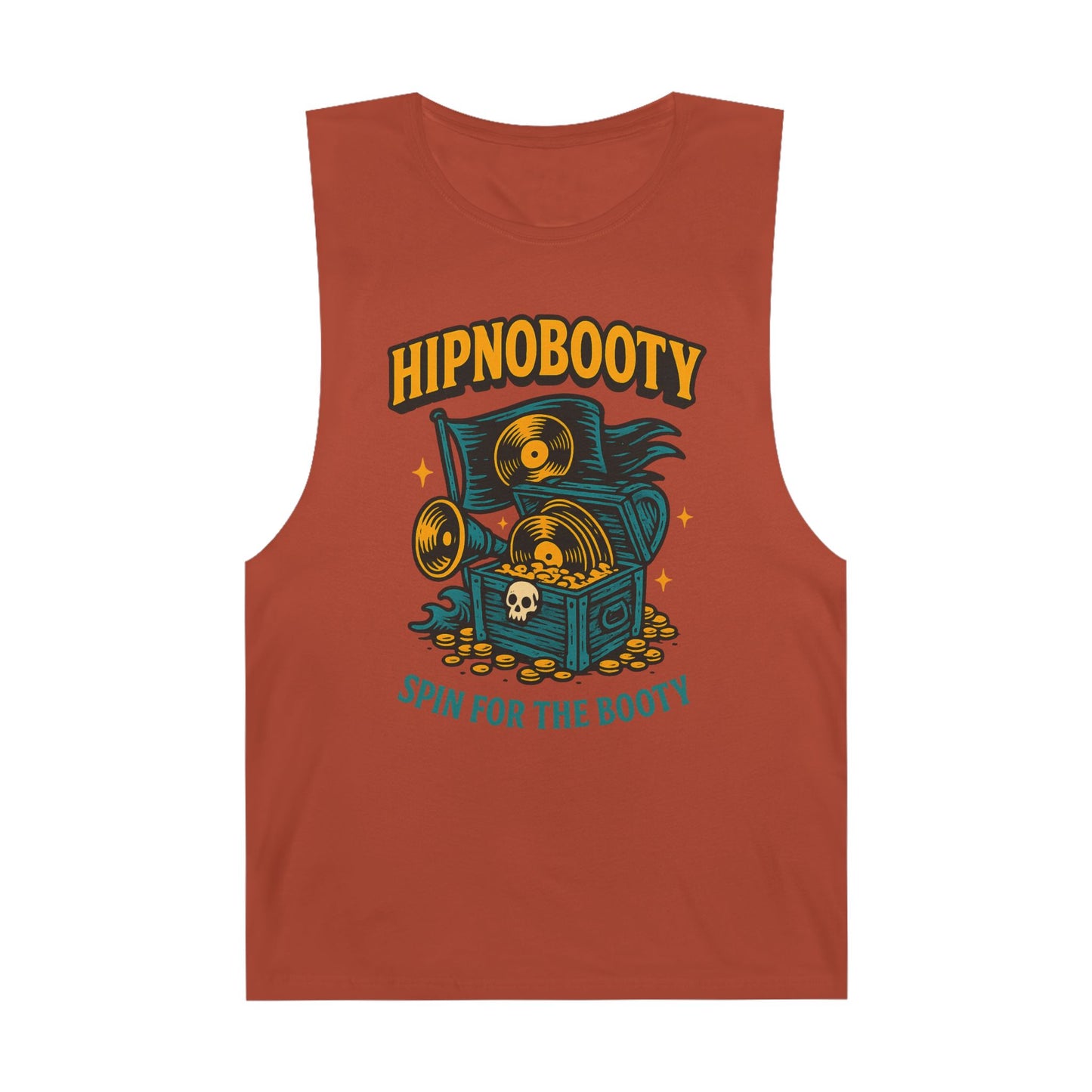 Hipnobooty Summer Unisex Barnard Tank - Fun Music Inspired Tank Top for Festivals, Parties, Beach Days, Gifts