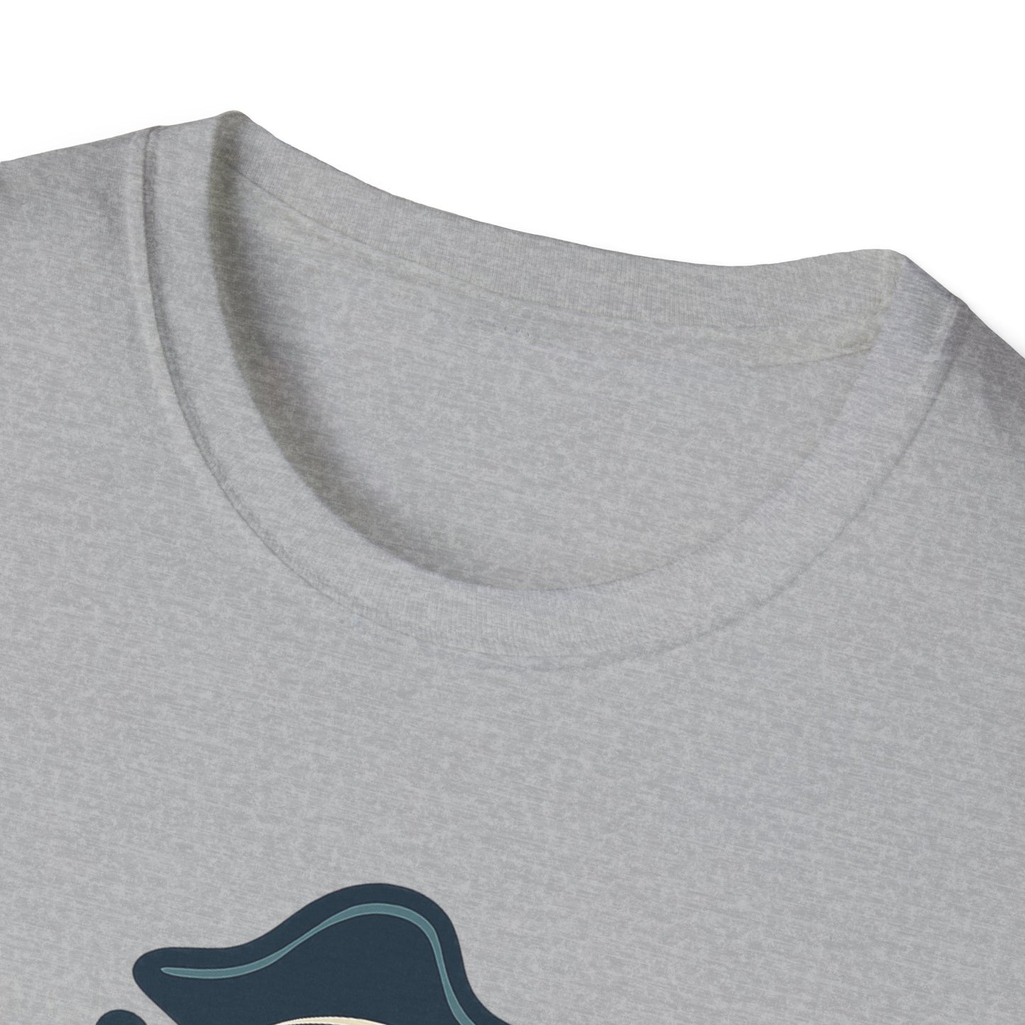 Hipnowaves Pirate T-Shirt, Unisex Softstyle Tee for Beach Lovers, Casual Wear, Gift for Sailors, Summer Adventure Shirt