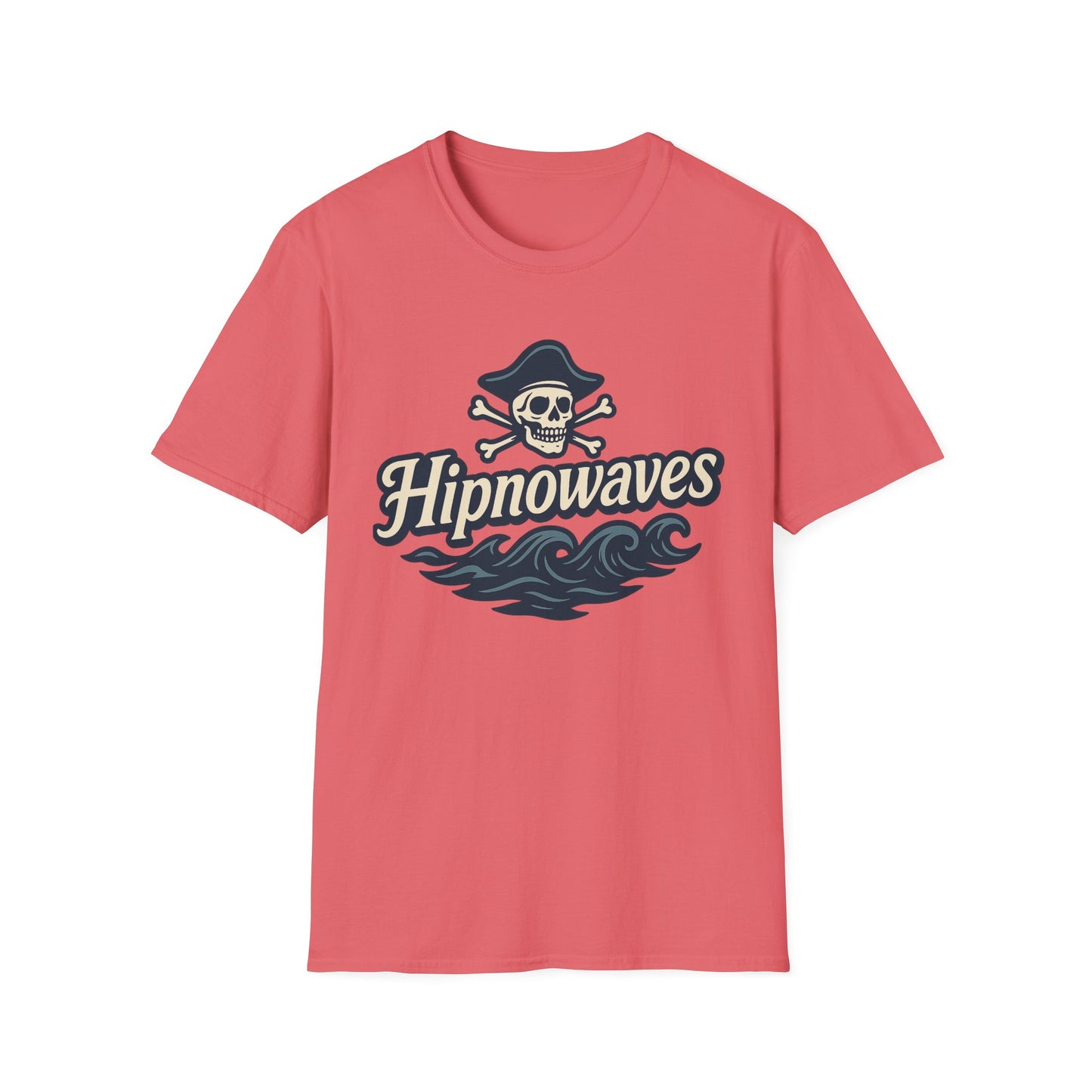 Hipnowaves Pirate T-Shirt, Unisex Softstyle Tee for Beach Lovers, Casual Wear, Gift for Sailors, Summer Adventure Shirt