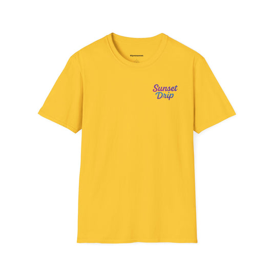 Sunset Drip T-Shirt | Retro Vibe Tee for Summer Adventures, Beachwear, Vacation, Gift Idea, Unisex Softstyle Apparel