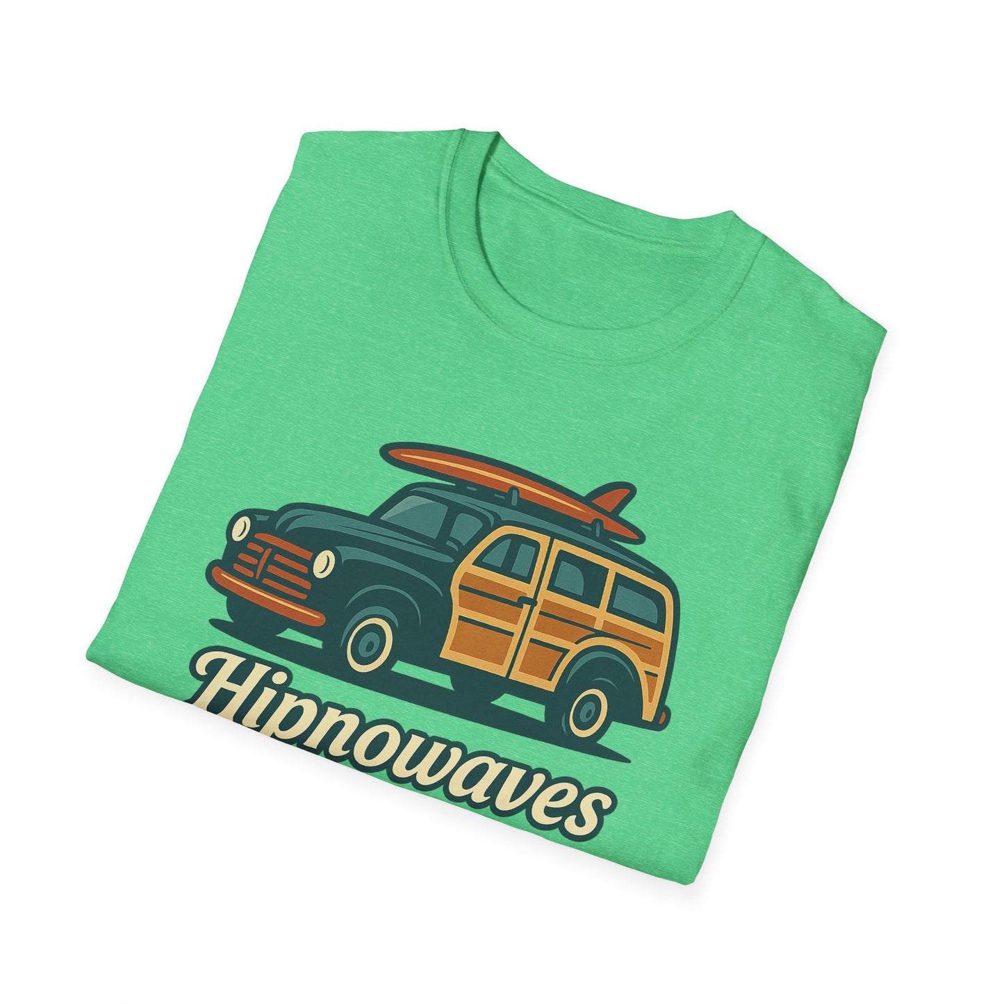 Retro Surf Vibes Unisex Softstyle T-Shirt, Beachwear, Vacation Tee, Gift for Surf Lovers, Summer Style, Cool Graphics Shirt
