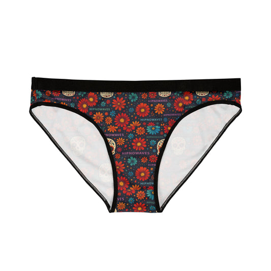 Colorful Skull Floral Women's Underwear - Fun & Vibrant Panties, Unique Gift, Summer Fashion, Everyday Comfort, Halloween Lingerie