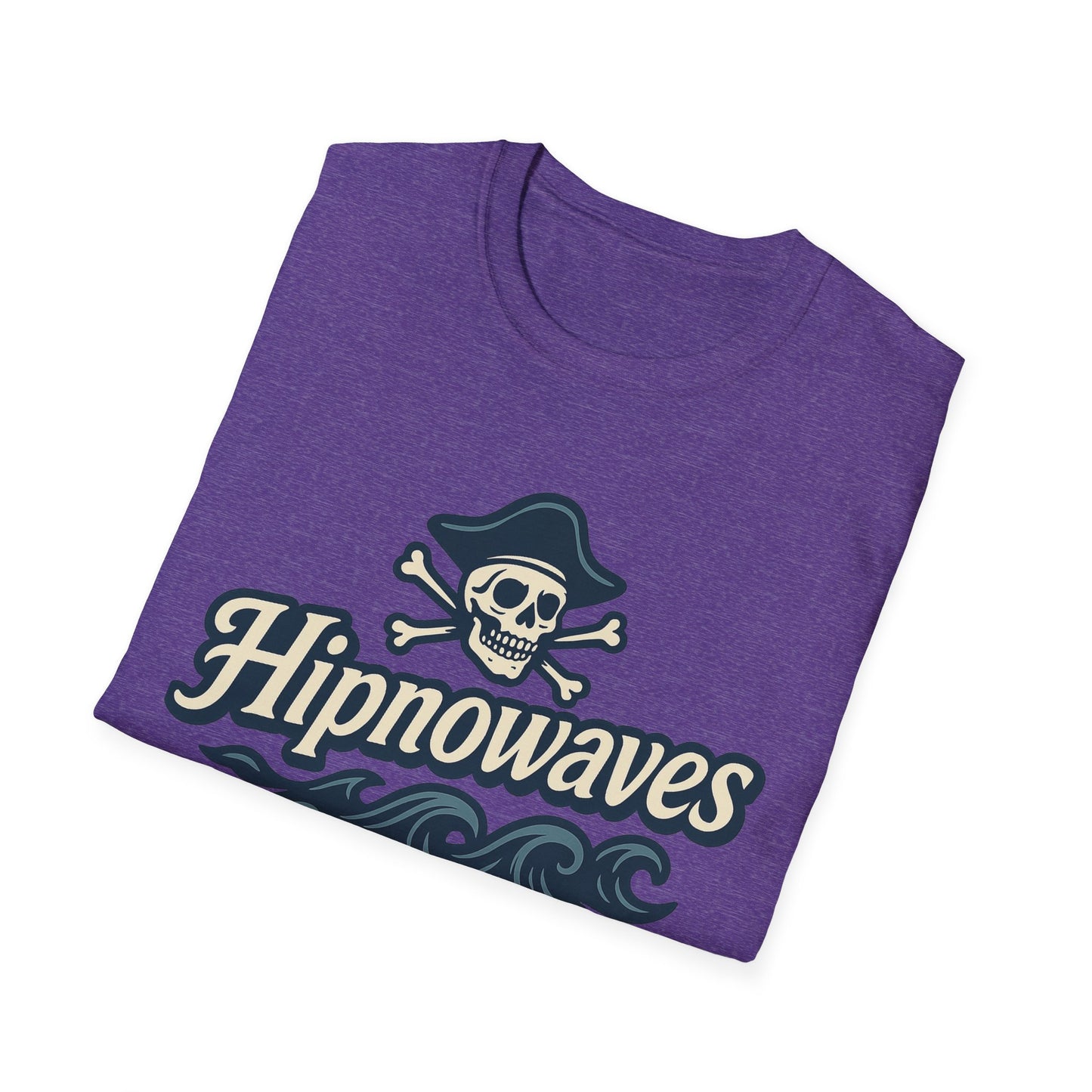 Hipnowaves Pirate T-Shirt, Unisex Softstyle Tee for Beach Lovers, Casual Wear, Gift for Sailors, Summer Adventure Shirt