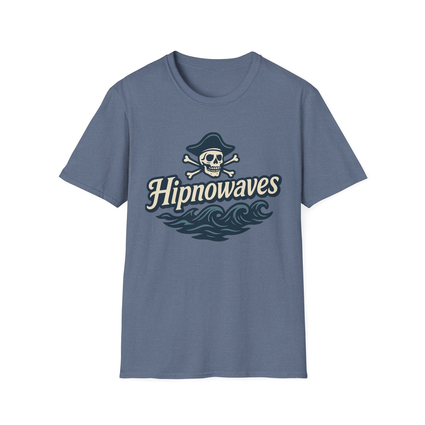 Hipnowaves Pirate T-Shirt, Unisex Softstyle Tee for Beach Lovers, Casual Wear, Gift for Sailors, Summer Adventure Shirt