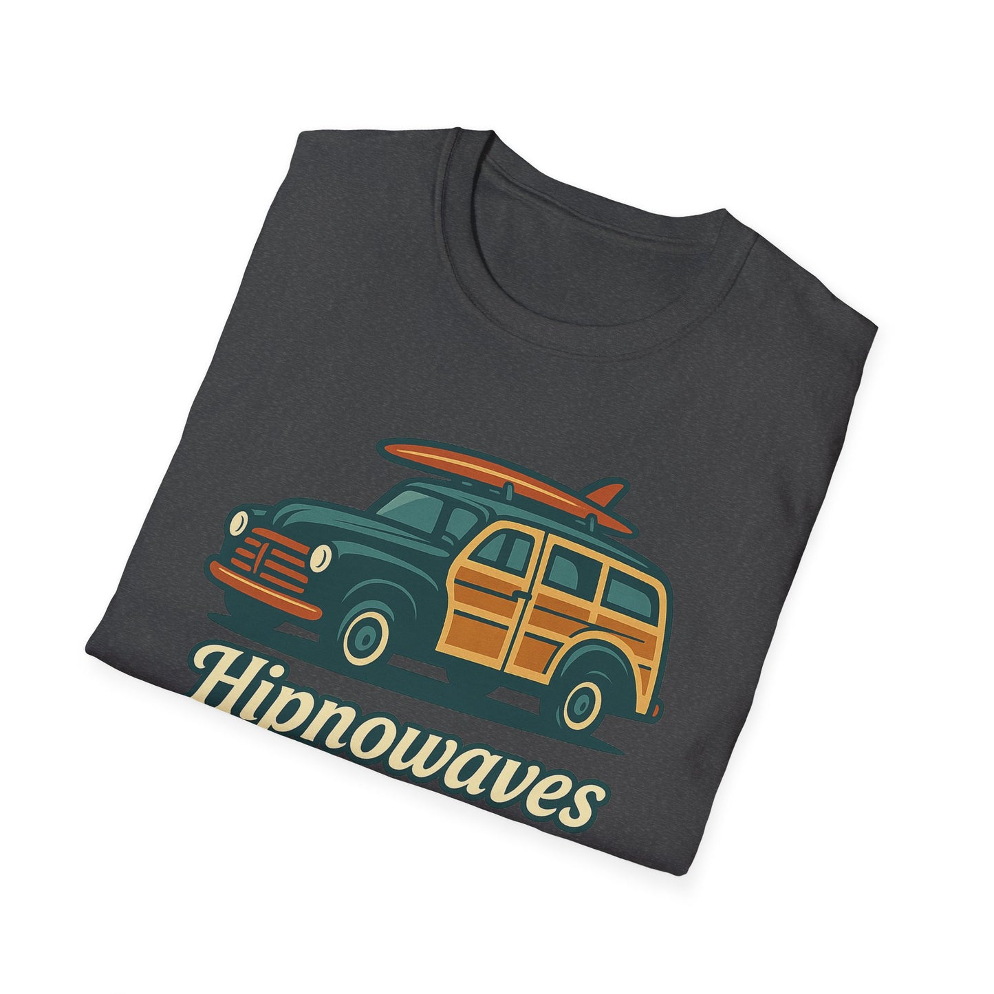 Retro Surf Vibes Unisex Softstyle T-Shirt, Beachwear, Vacation Tee, Gift for Surf Lovers, Summer Style, Cool Graphics Shirt