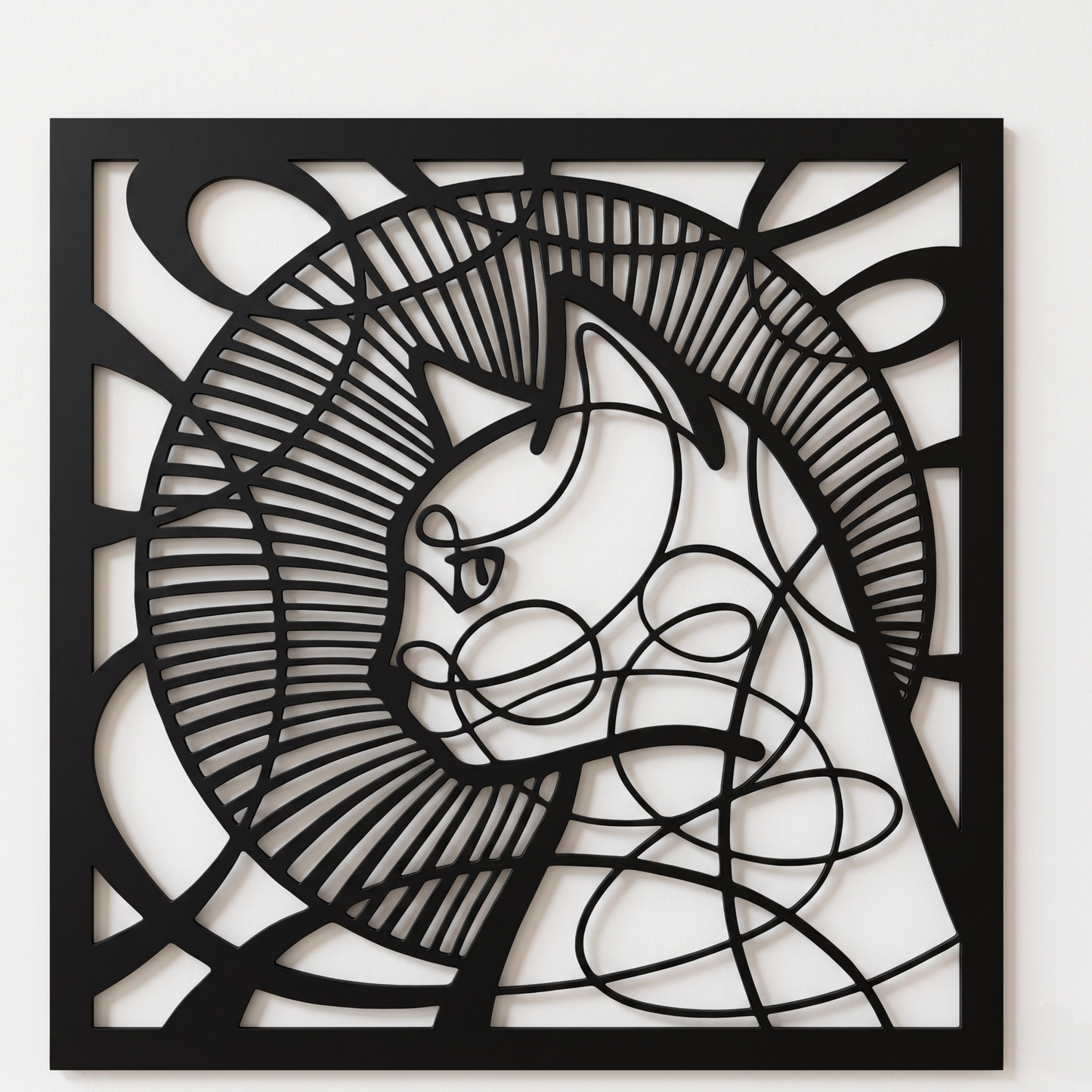Black Cat Wall Art | Modern Pet Lover Decor