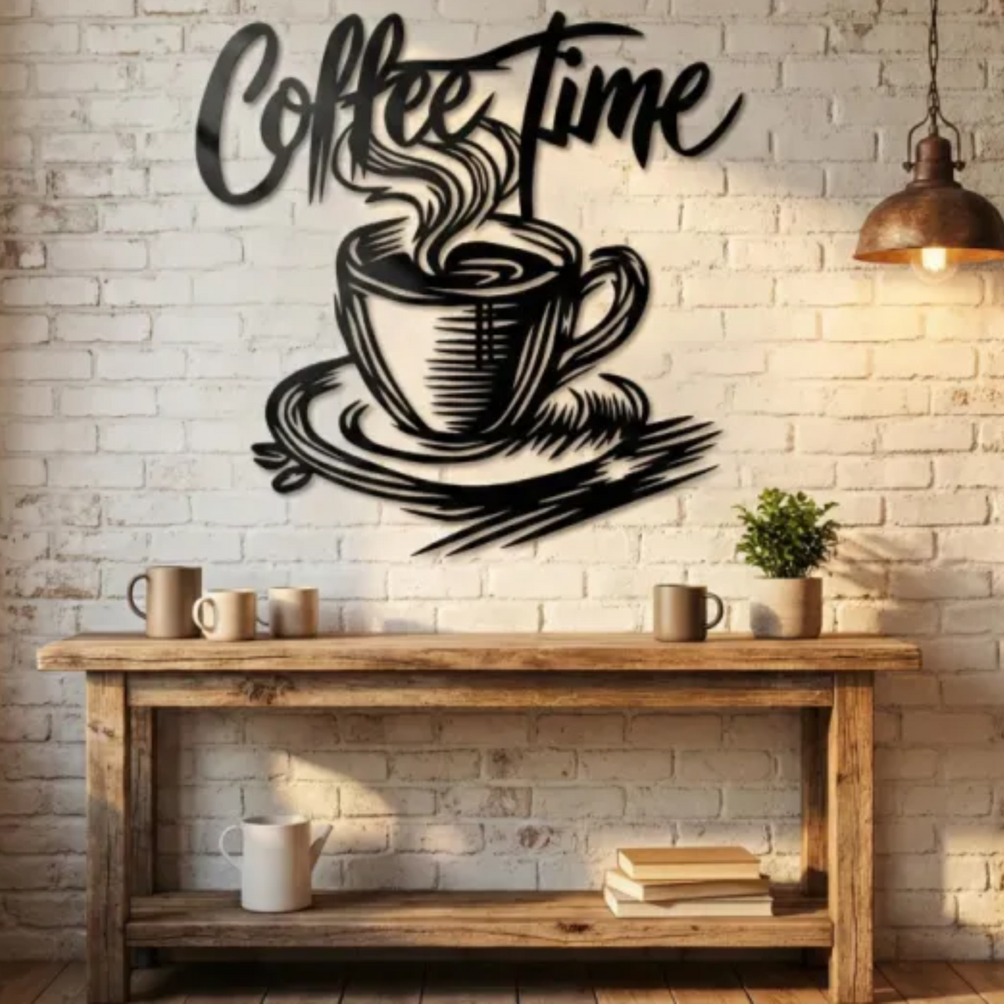 Coffee Time Wall Art | Coffee Bar Kitchen Decor