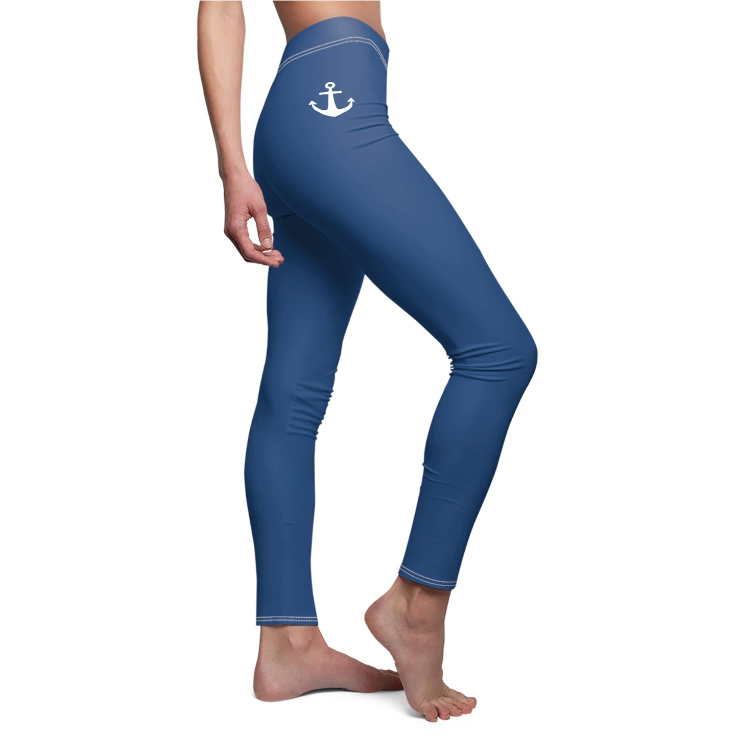 Nautical Anchor Print Women's Casual Leggings