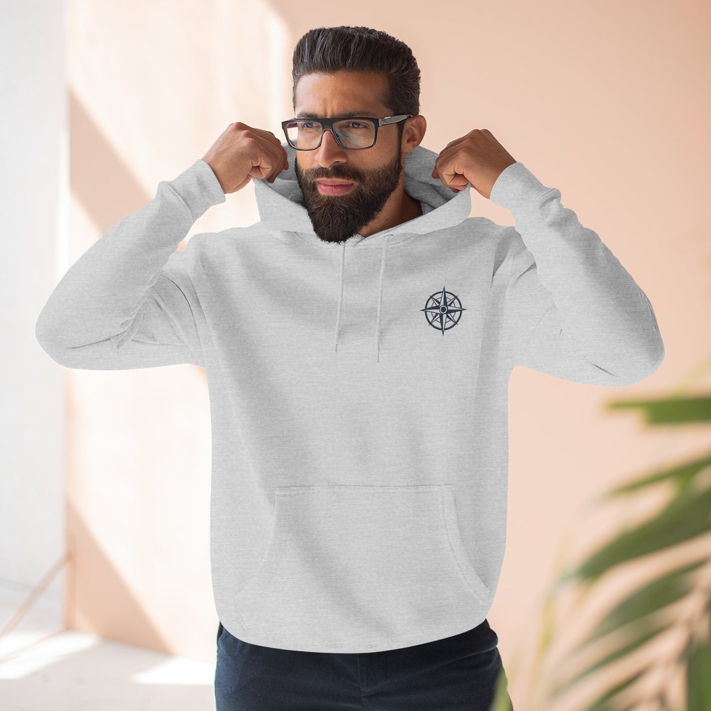 Anchor The Feeling Hoodie — Nautical Anchor Graphic Fleece Pullover