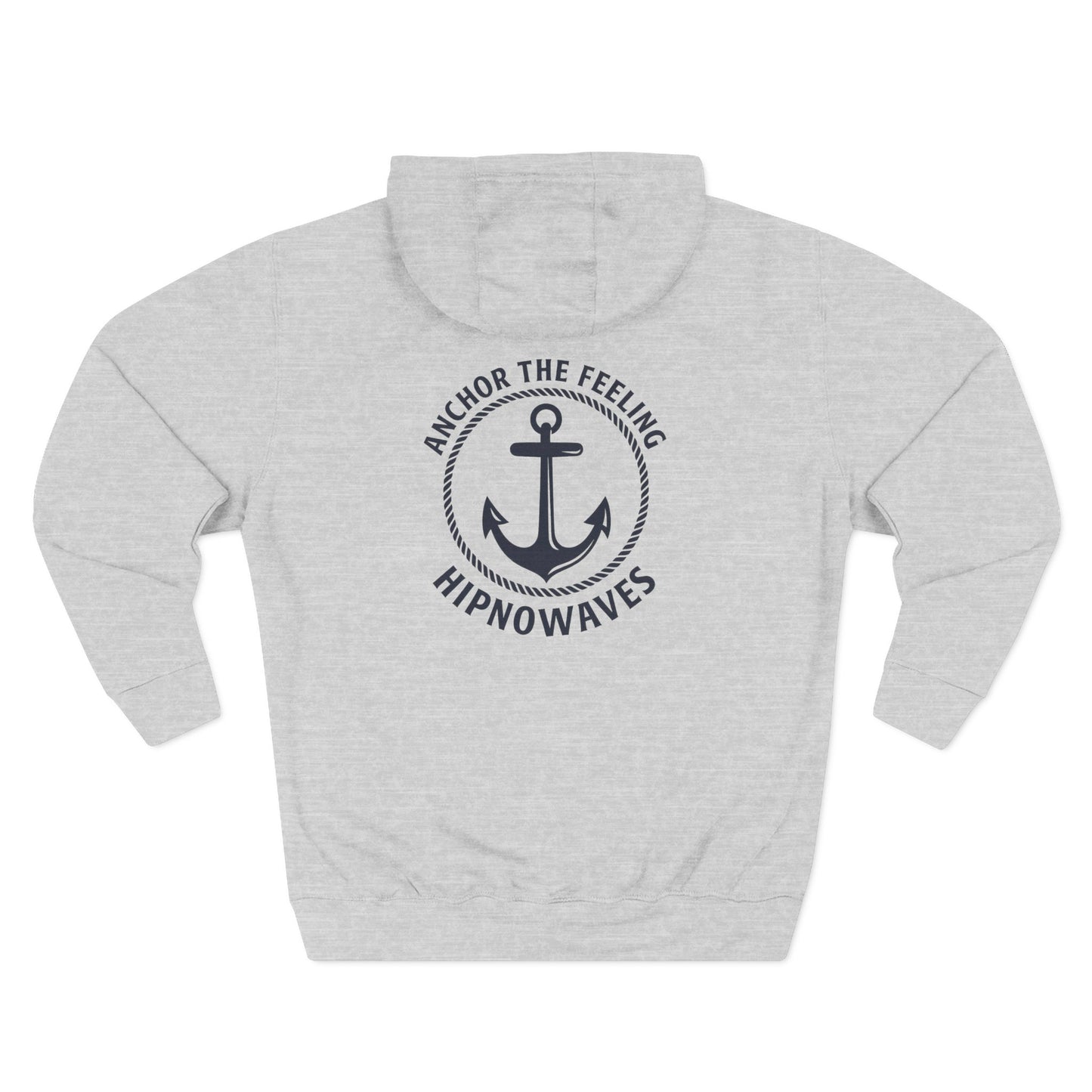 Anchor The Feeling Hoodie — Nautical Anchor Graphic Fleece Pullover