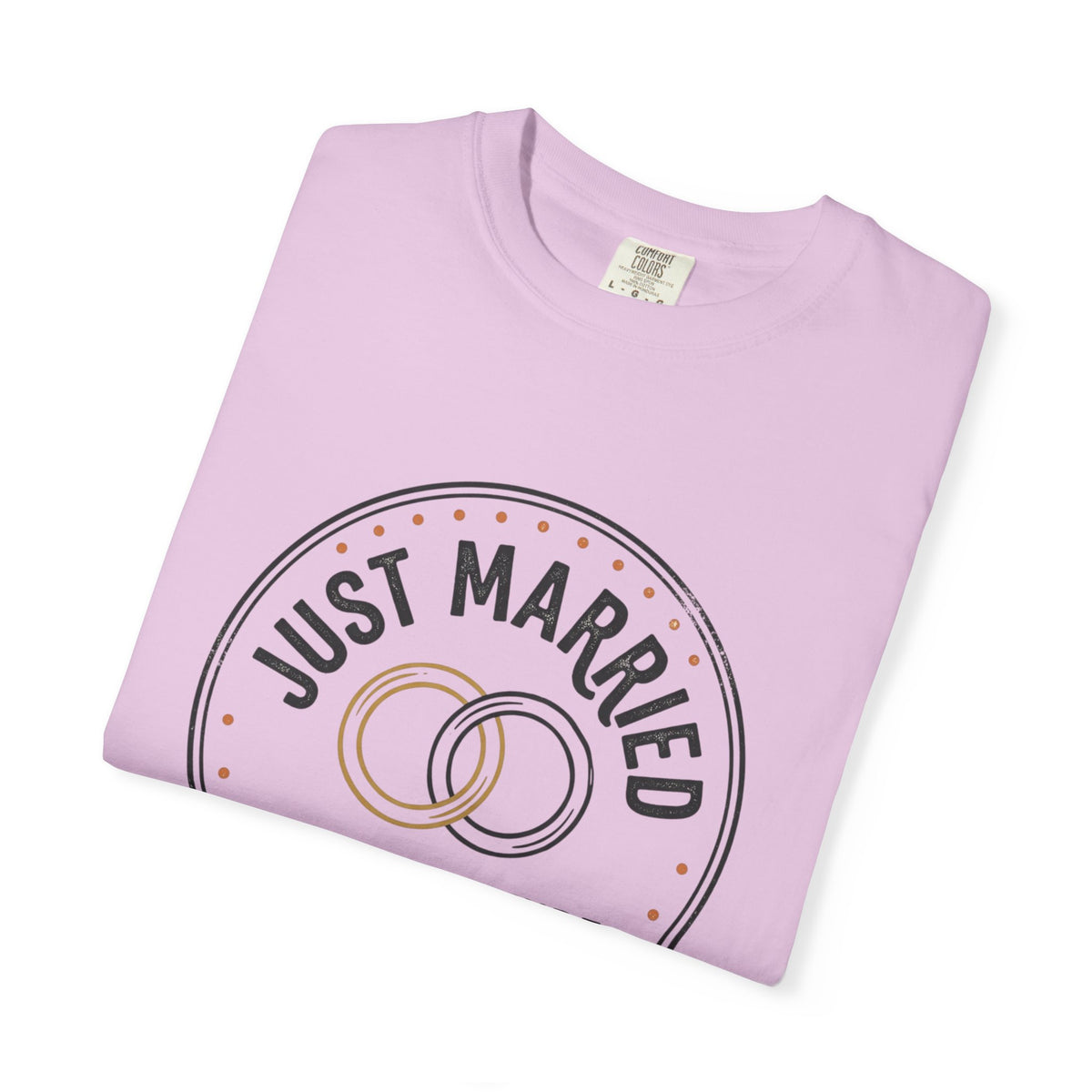 Just Married T-Shirt — The Adventure Begins Wedding Tee