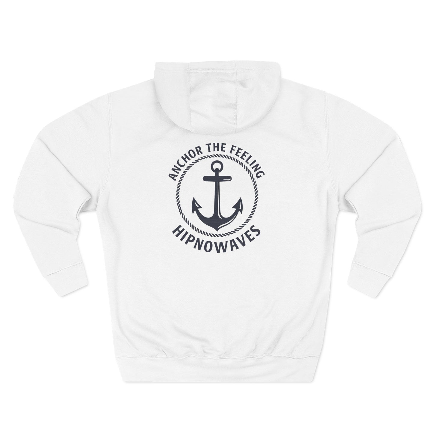 Anchor The Feeling Hoodie — Nautical Anchor Graphic Fleece Pullover