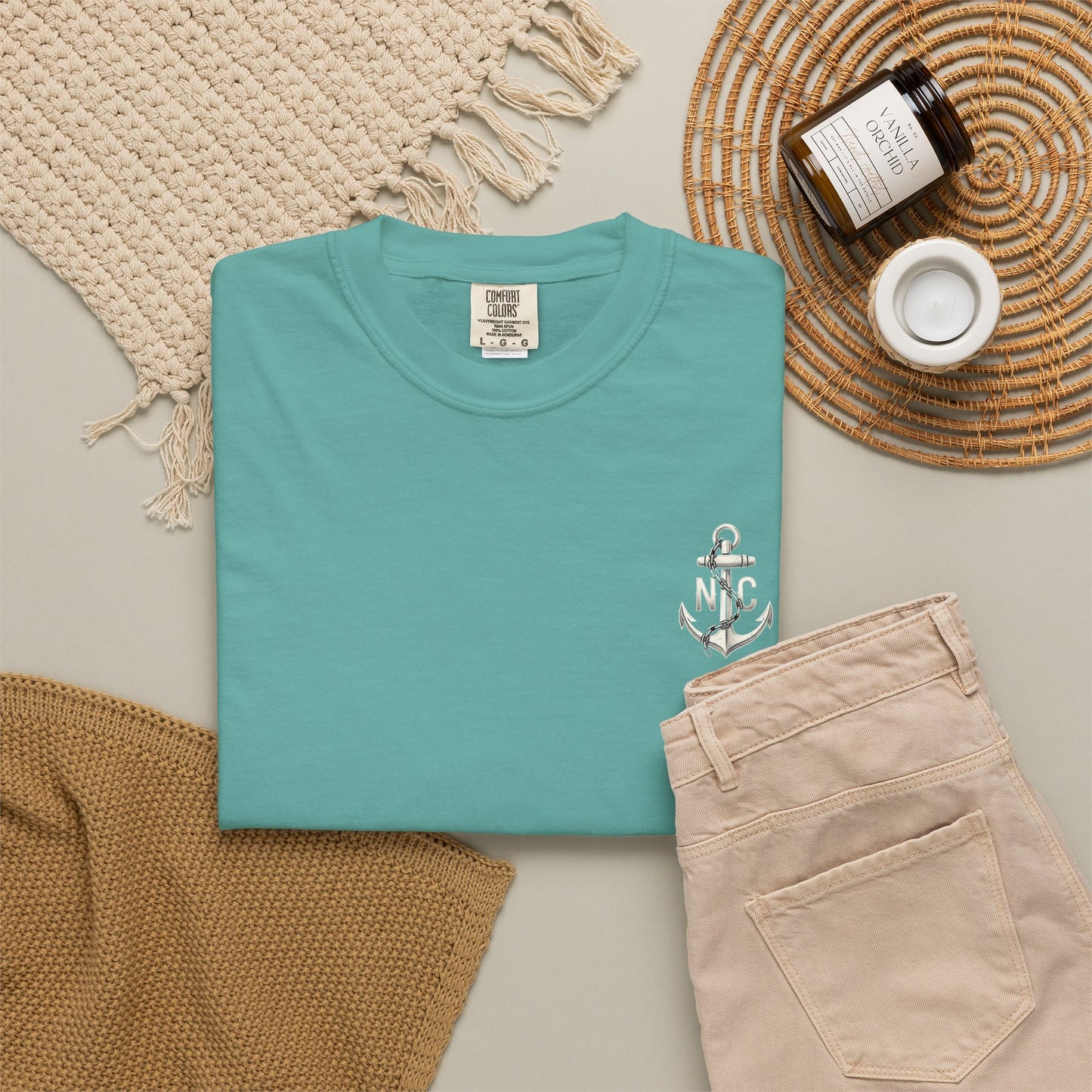 Surfboard Sunset Garment-Dyed T-Shirt — Coastal Surf Graphic Tee