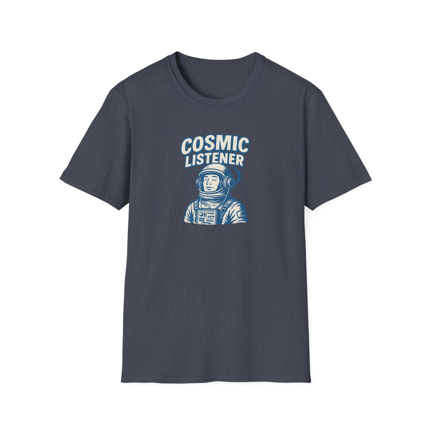 Cosmic Listener T-Shirt — Retro Astronaut Tee for Space Lovers