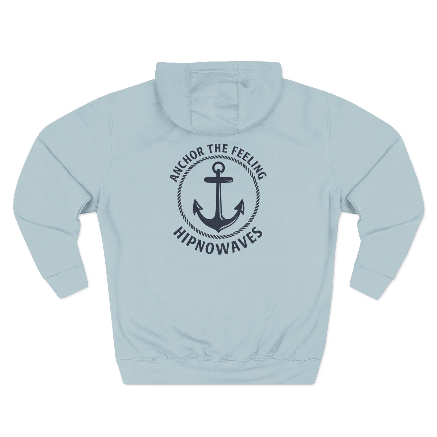 Anchor The Feeling Hoodie — Nautical Anchor Graphic Fleece Pullover