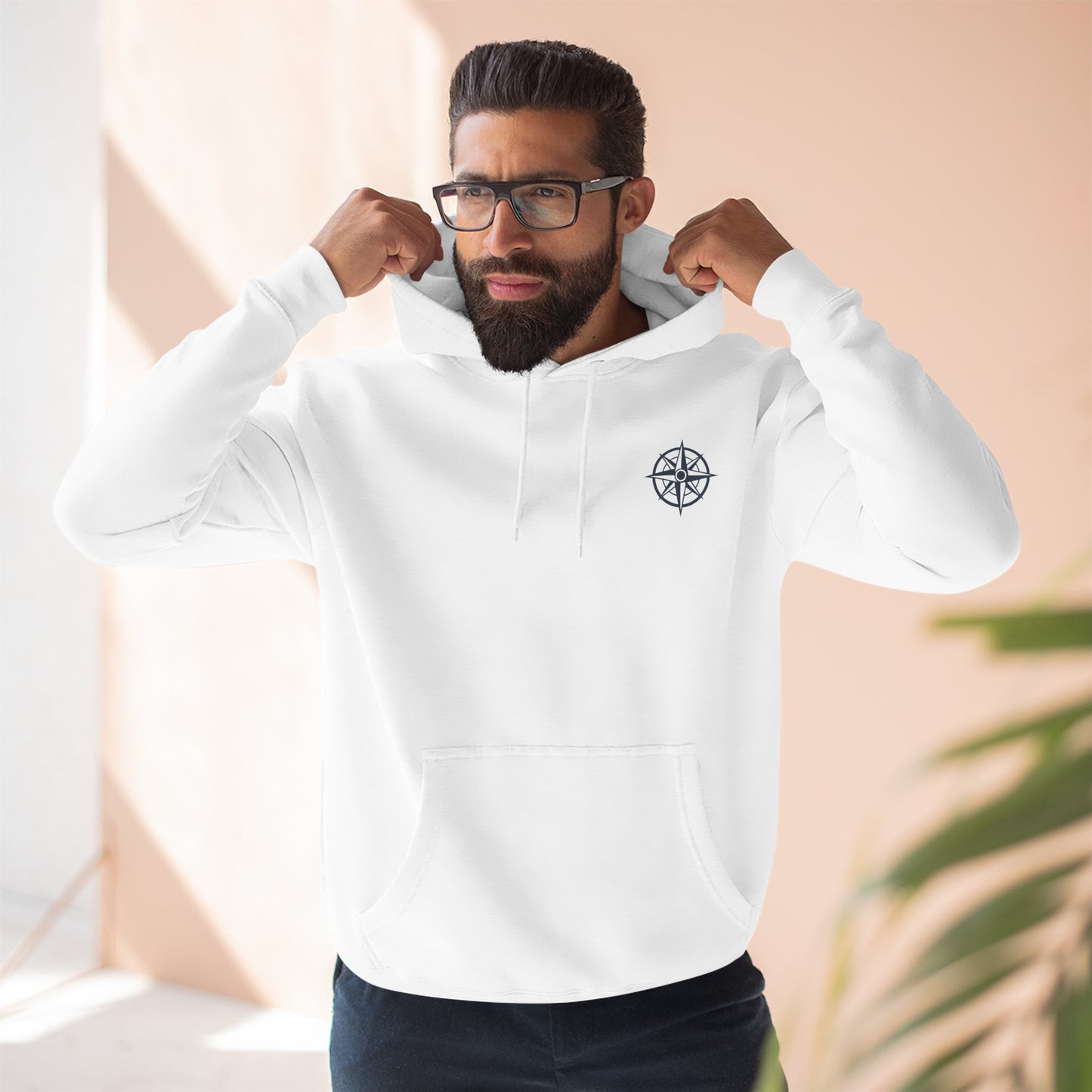 Anchor The Feeling Hoodie — Nautical Anchor Graphic Fleece Pullover