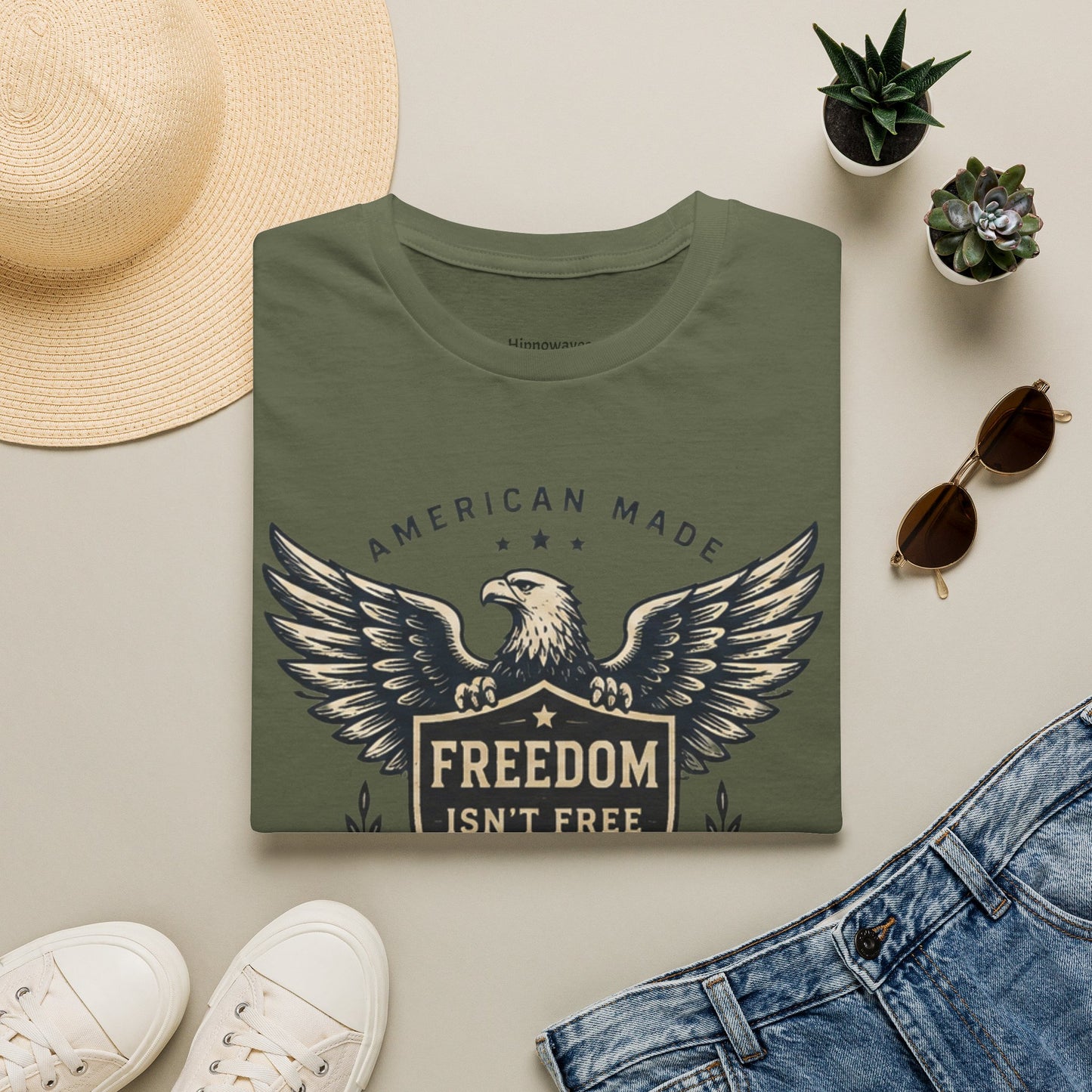Freedom Isn't Free Eagle T-Shirt — Patriotic Eagle Graphic Tee