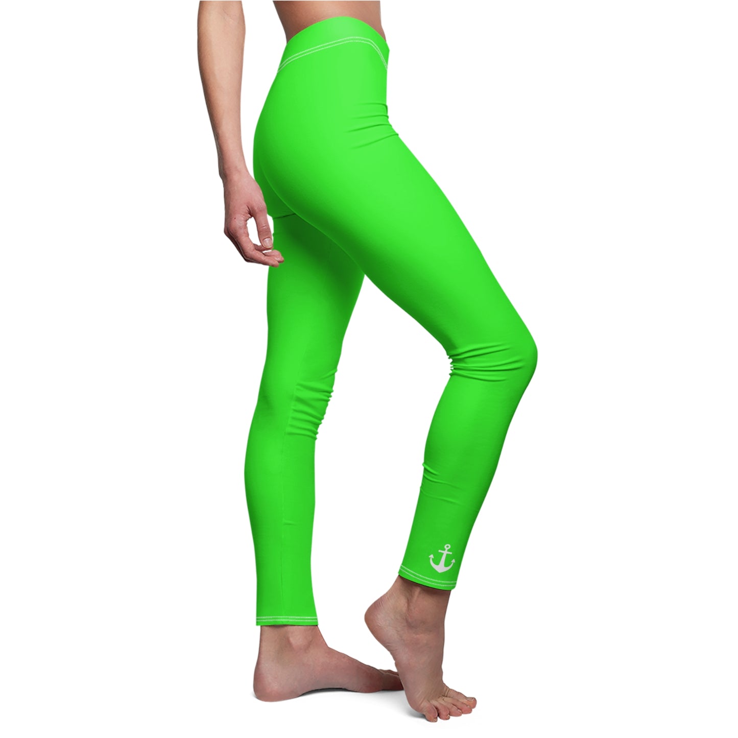 Neon Green Women's Leggings — High-Comfort Casual AOP Legging