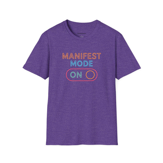 Manifest Mode Unisex Softstyle T-Shirt, Motivational Tee, Law of Attraction Shirt, Gifts for Dreamers, Self-Care Apparel
