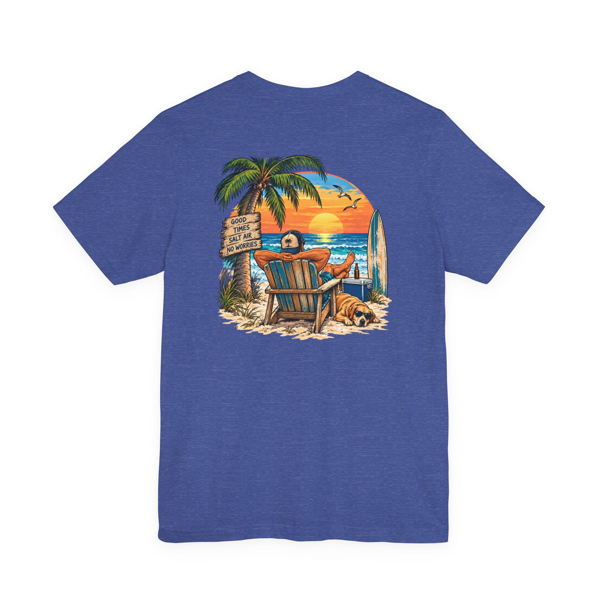 Beach Sunset T‑Shirt — Relaxing Surf & Palm Graphic Tee