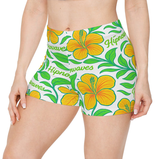 Floral Hibiscus 'Hipnowaves' Women's Shorts