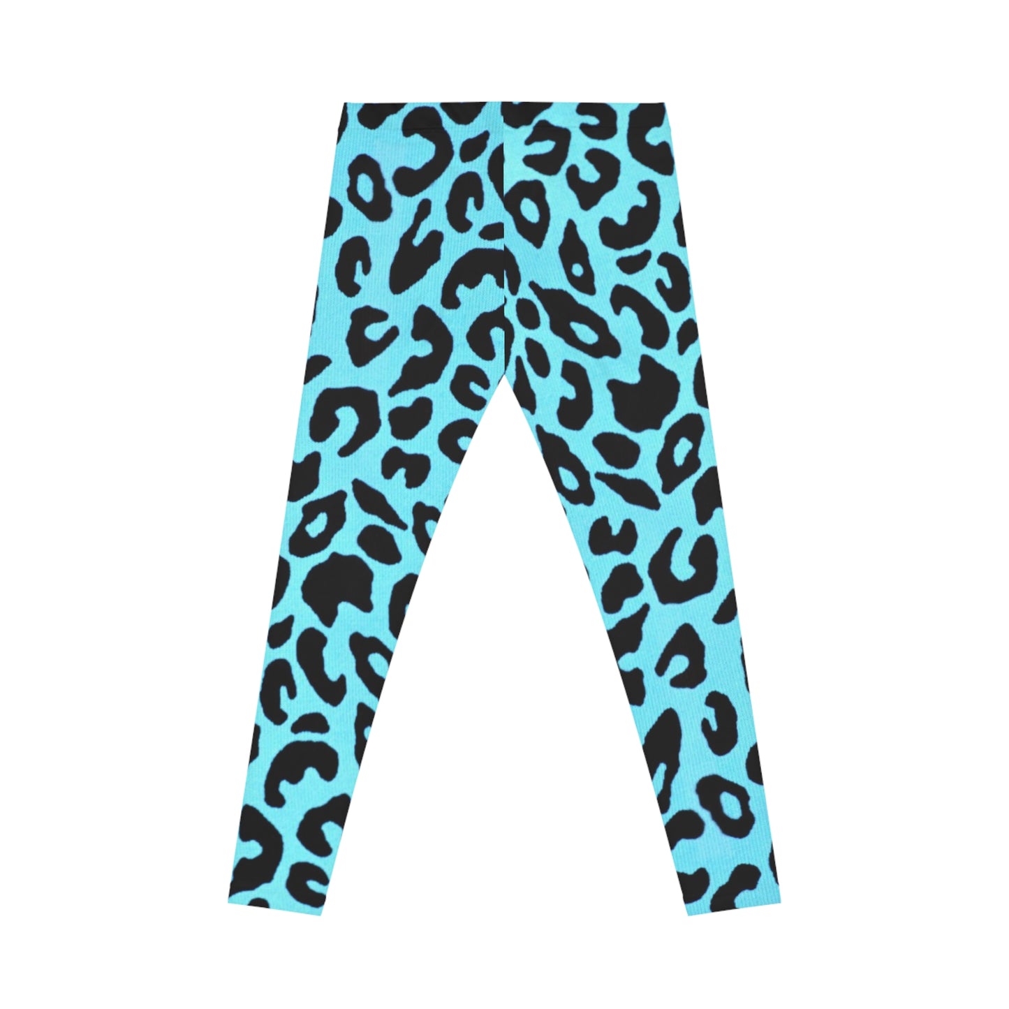 Turquoise Leopard Leggings — Bold Animal Print, High-Contrast Activewear