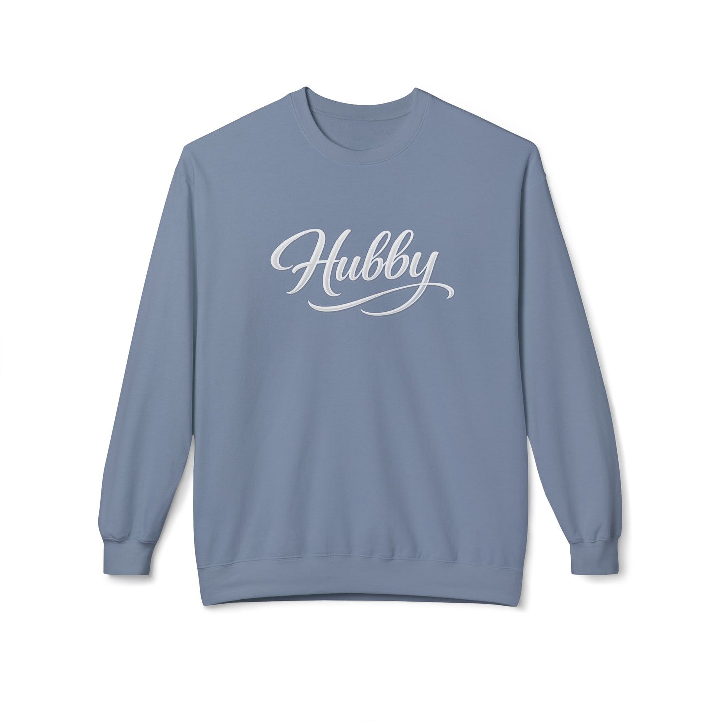 Hubby Script Crewneck Sweatshirt — Cozy Husband Gift