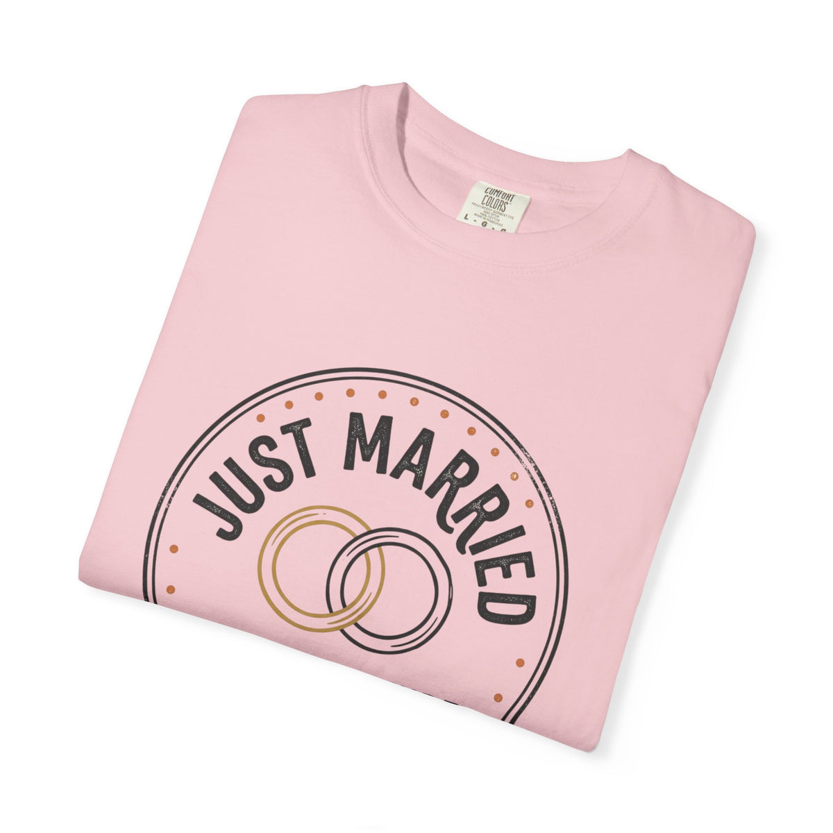 Just Married T-Shirt — The Adventure Begins Wedding Tee