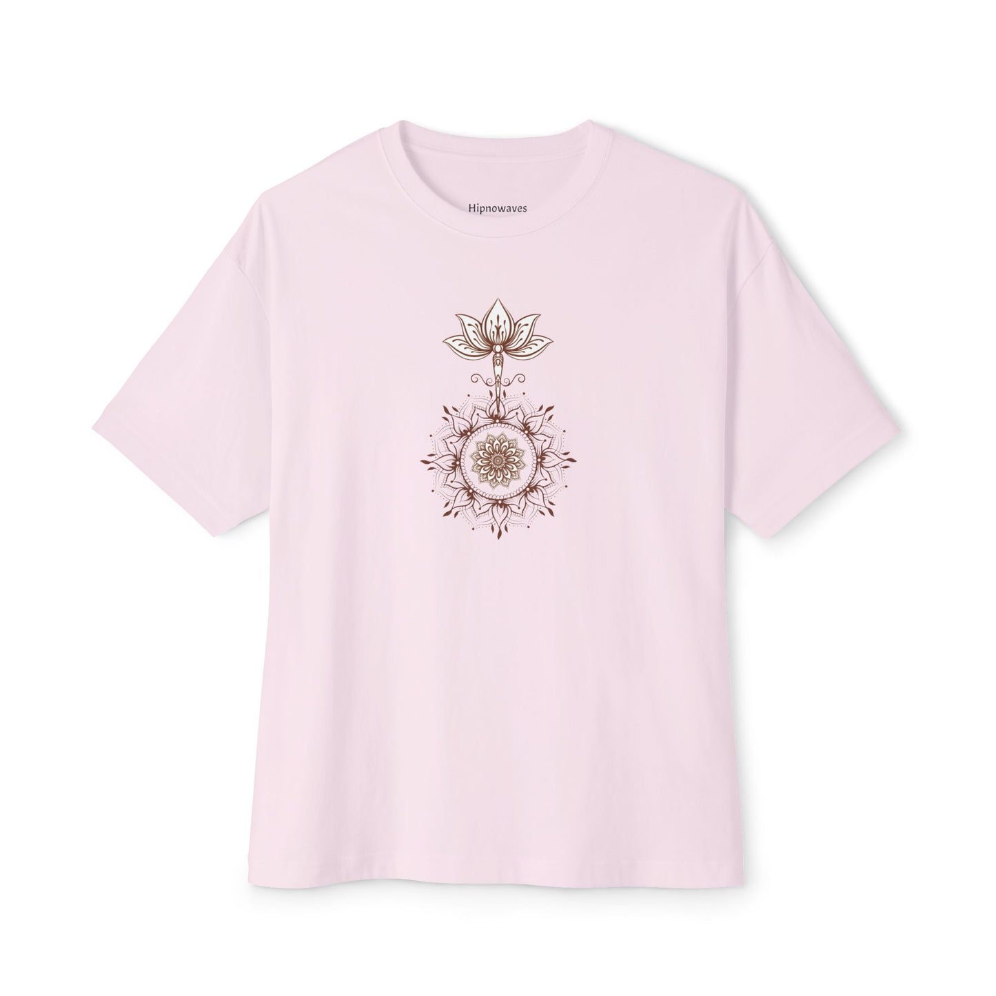 Lotus Mandala Boxy Tee — Spiritual Yoga Oversized T‑Shirt