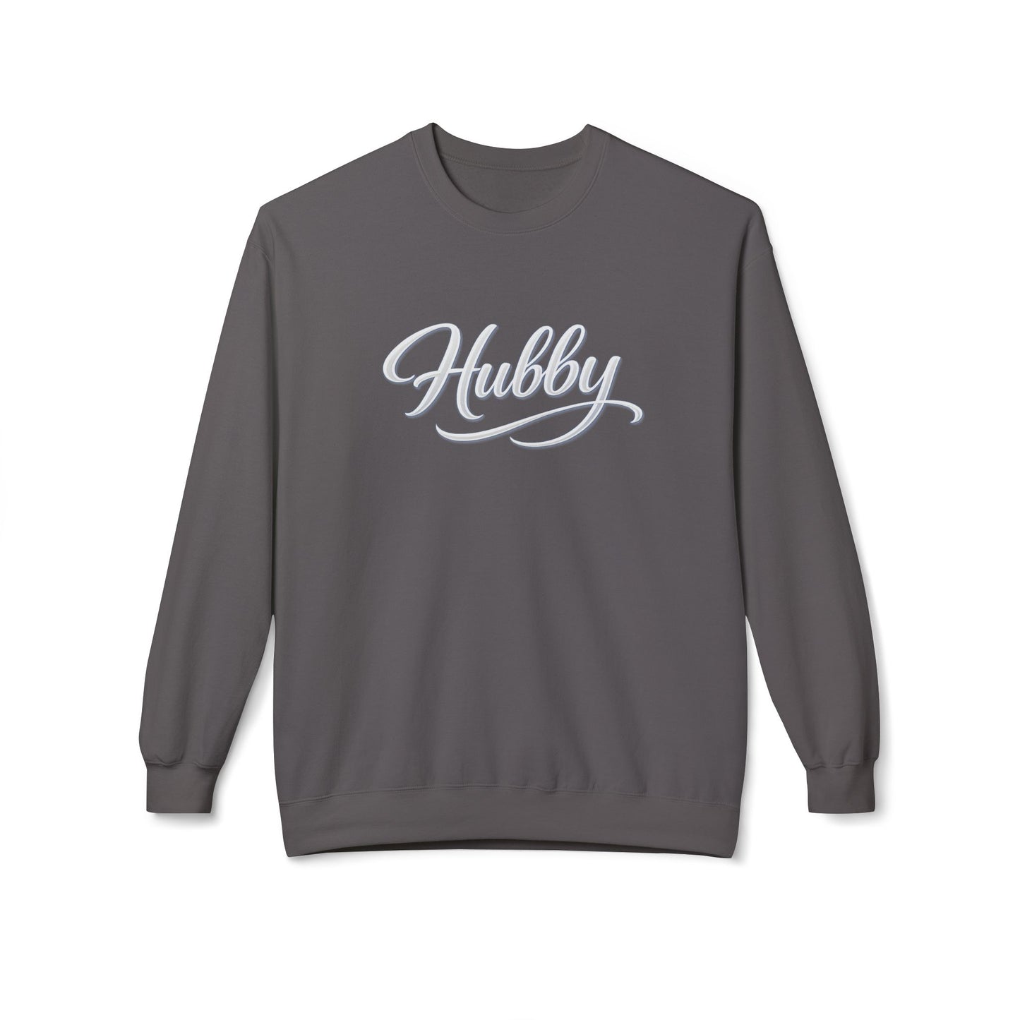 Hubby Script Crewneck Sweatshirt — Cozy Husband Gift
