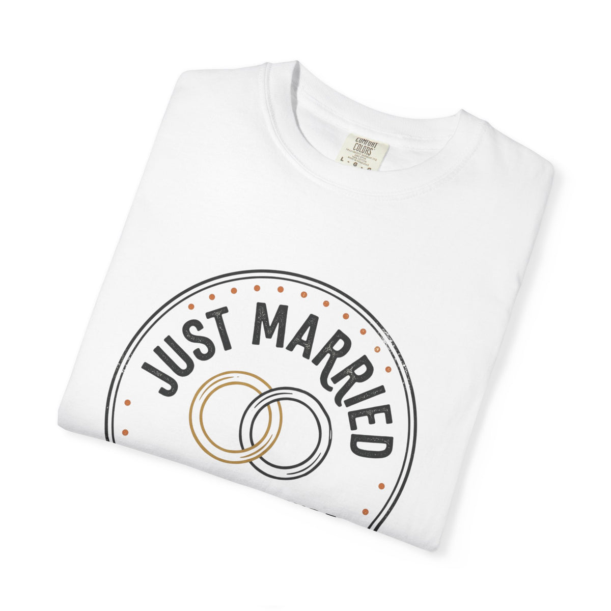 Just Married T-Shirt — The Adventure Begins Wedding Tee