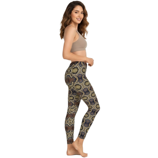 Hipnowaves Stretchy Leggings, Trendy Printed Leggings for Yoga, Casual Wear, Fashion Leggings, Gifts for Fitness Lovers, Animal Print Leggings