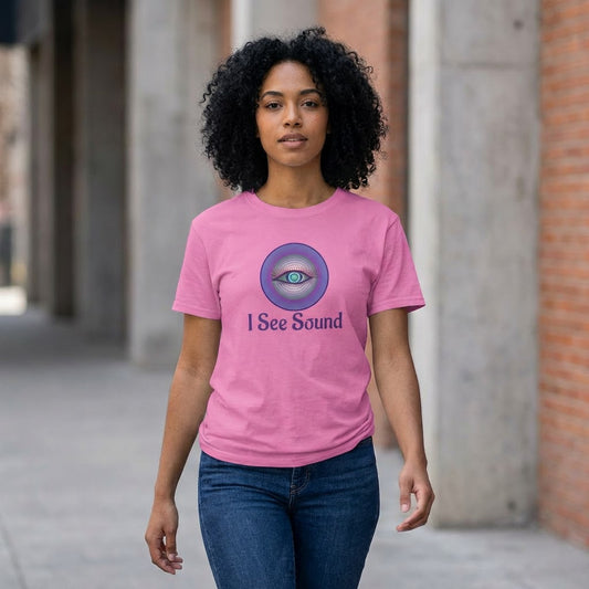 Vibrant Graphic T-Shirt, I See Sound Tee, Unisex Cotton Top, Music Lover Gift, Festival Wear, Colorful Casual Wear