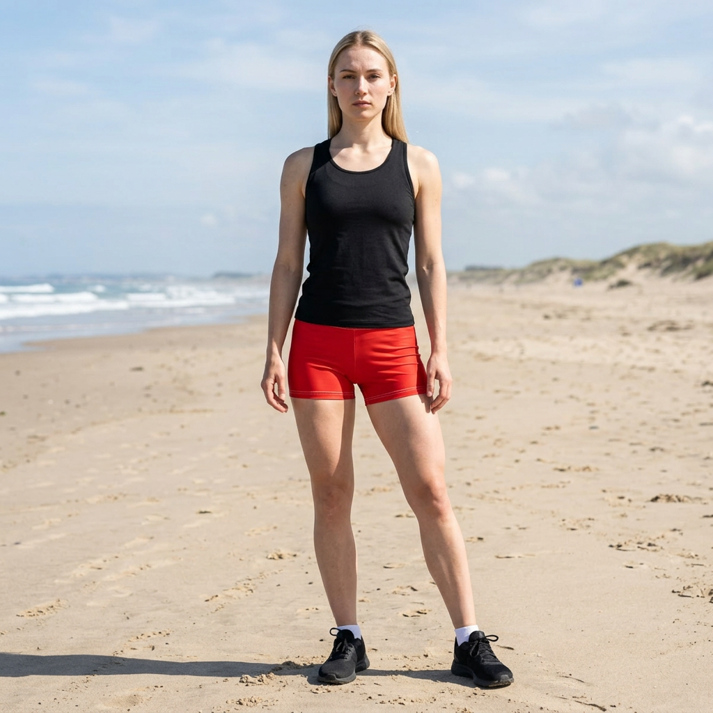 Red Anchor Women's Shorts — Nautical Swim/Activewear