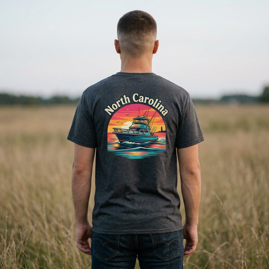 North Carolina Vintage Sunset Coastal Tee