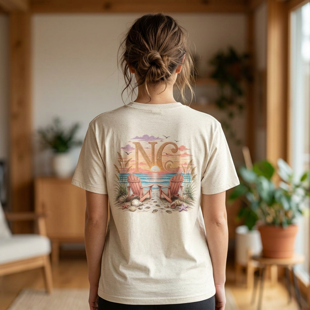 Anchor Monogram T-Shirt — Nautical Initials Beach Tee